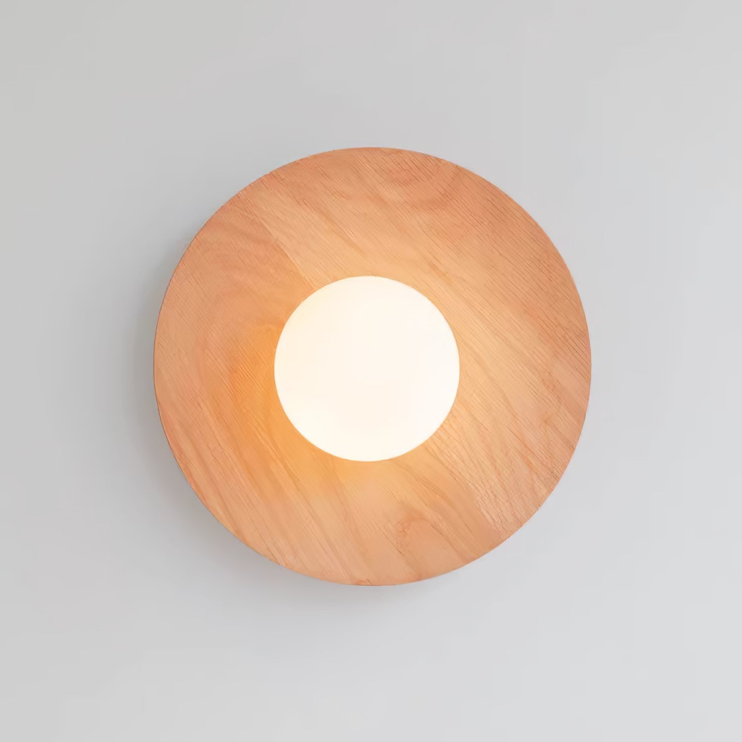 Eloza Modern Minimalist Wooden Glass Wall Light-Neutral Decor