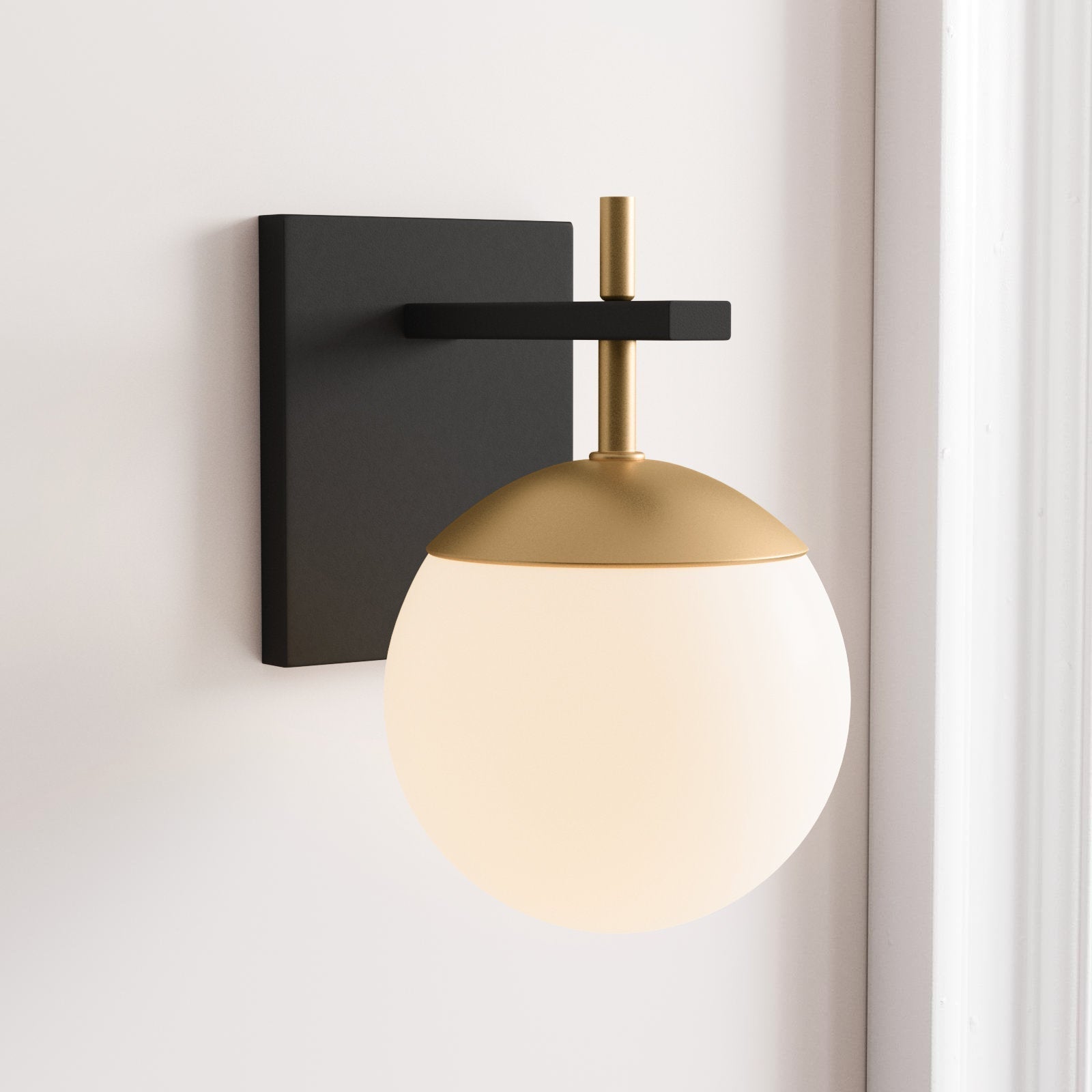 Ealior Modern Minimalist Globe Glass Sconce Wall lamp-Neutral Decor