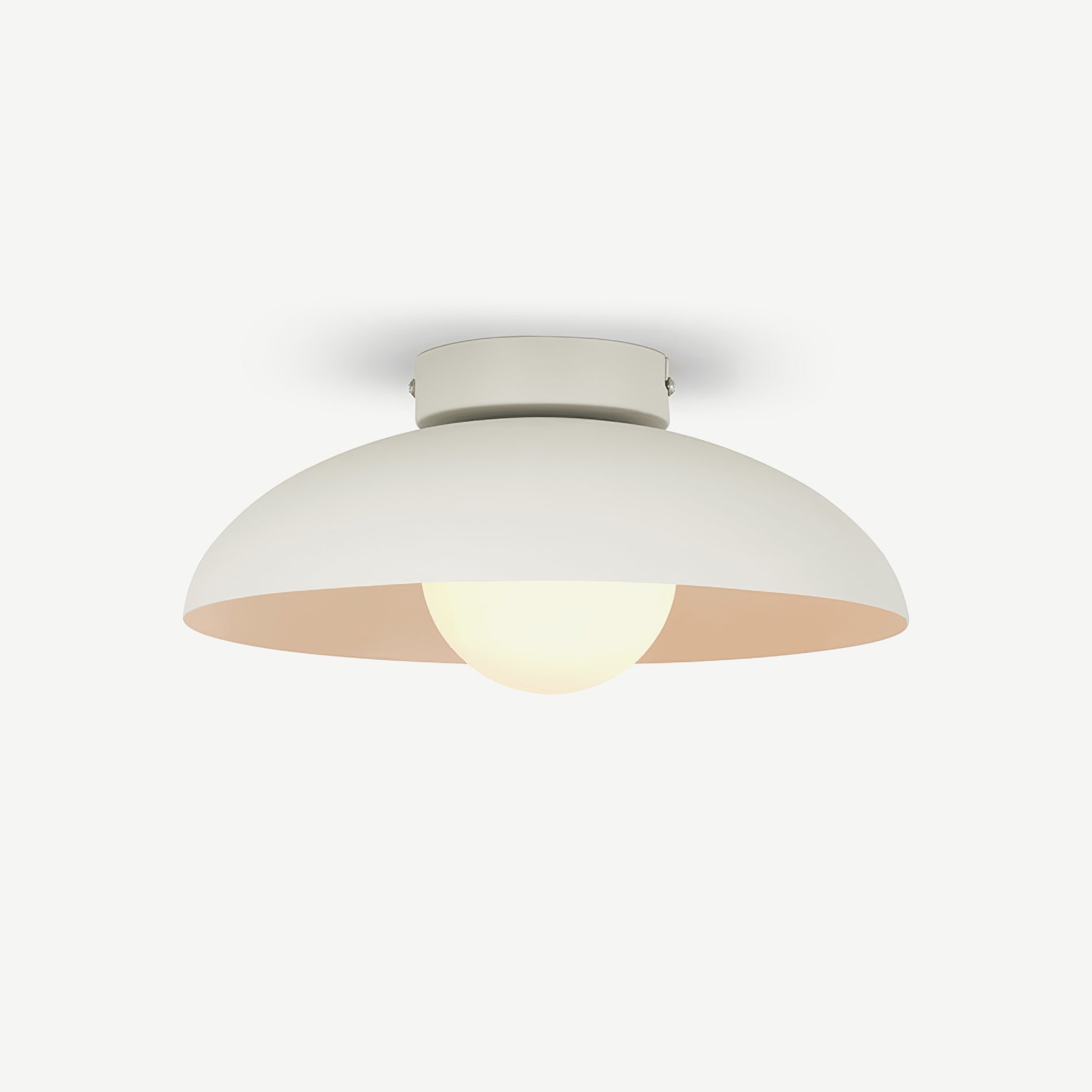 Zontes Nordic Art Dome Glass Ceiling Lamp-Neutral Decor