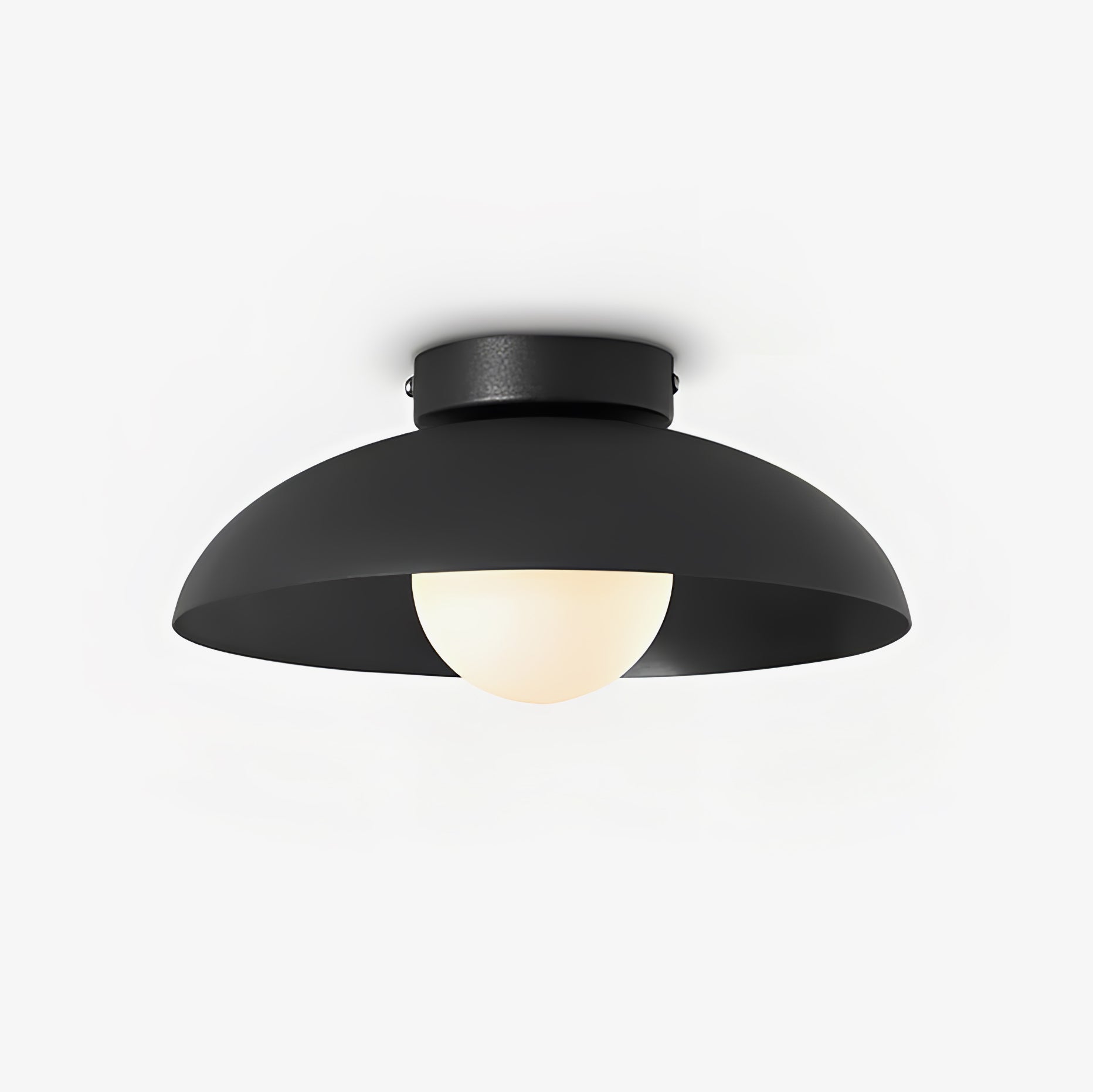 Zontes Nordic Art Dome Glass Ceiling Lamp-Neutral Decor