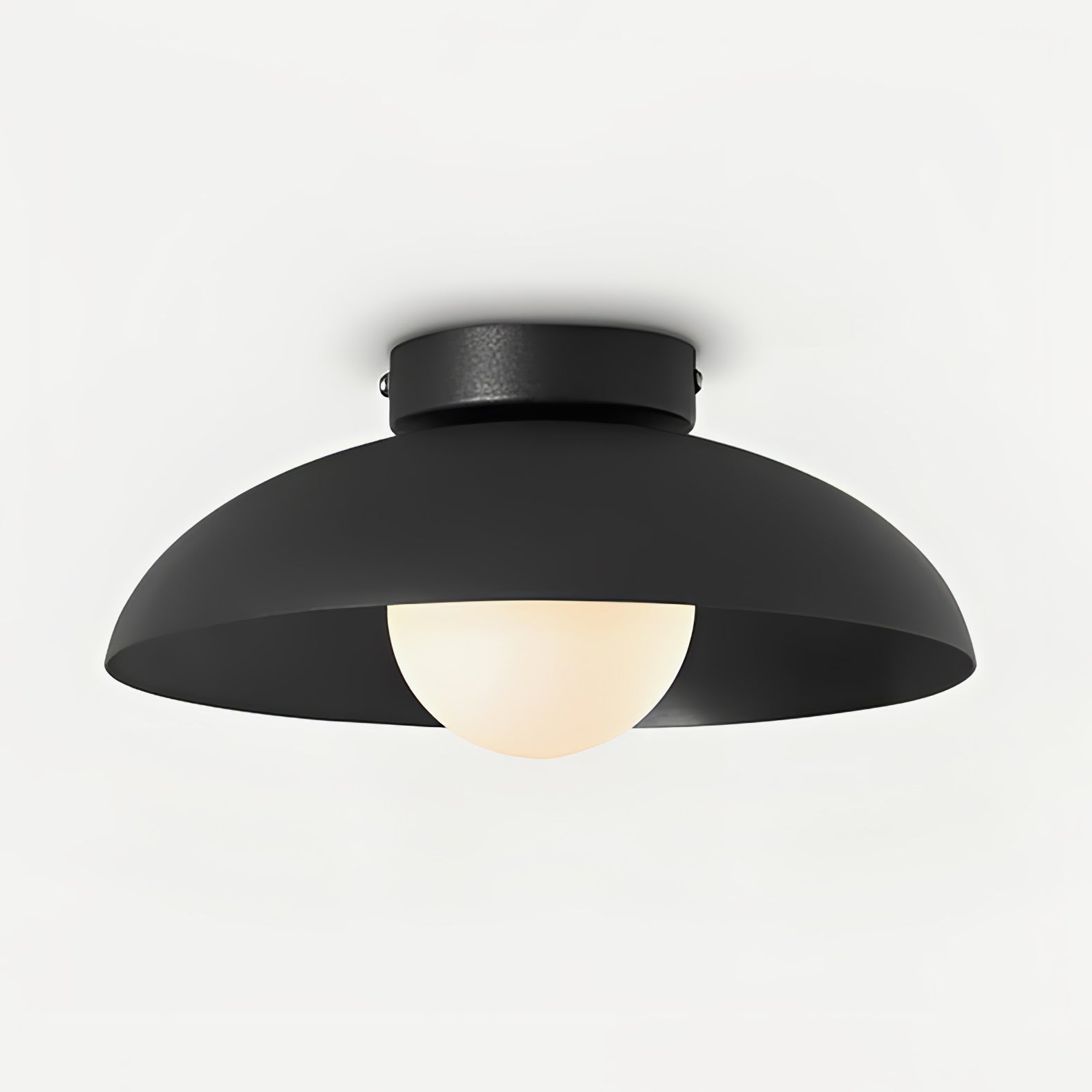 Zontes Nordic Art Dome Glass Ceiling Lamp-Neutral Decor