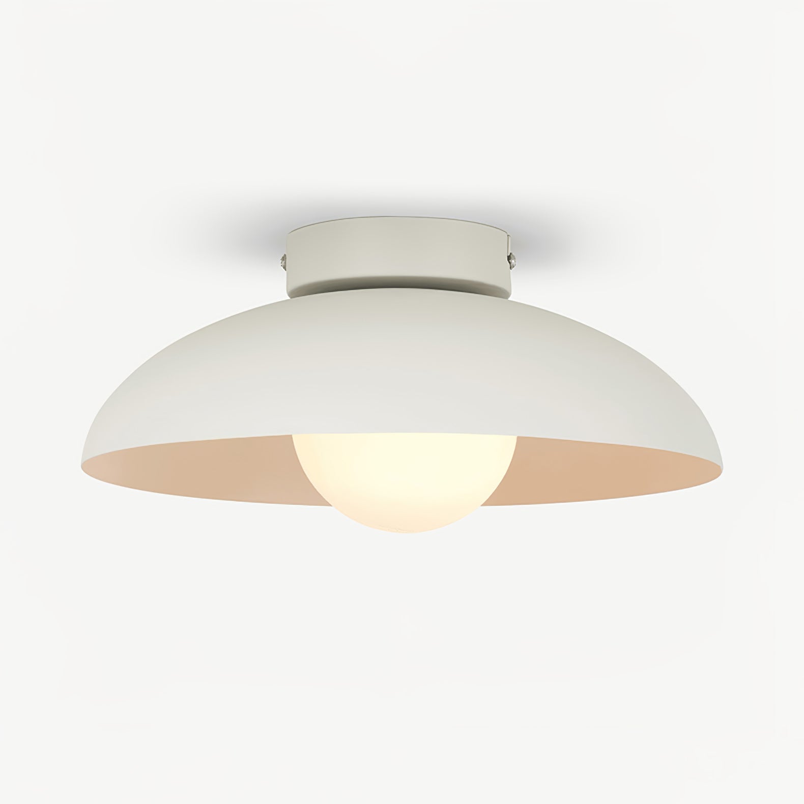 Zontes Nordic Art Dome Glass Ceiling Lamp-Neutral Decor