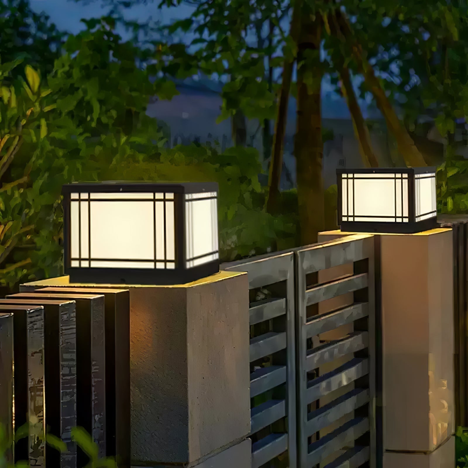 Harrison Classic Premium Solar Cube Outdoor Lamp-Neutral Decor