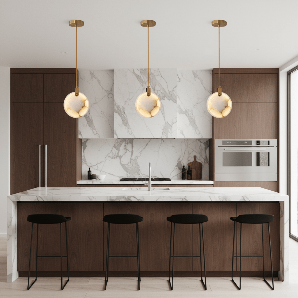 Harvest Alabaster Pendant Lamp-Neutral Decor