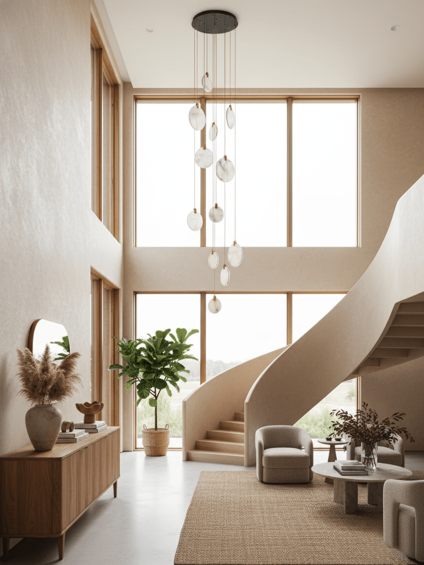 Harvest Alabaster Pendant Lamp-Neutral Decor