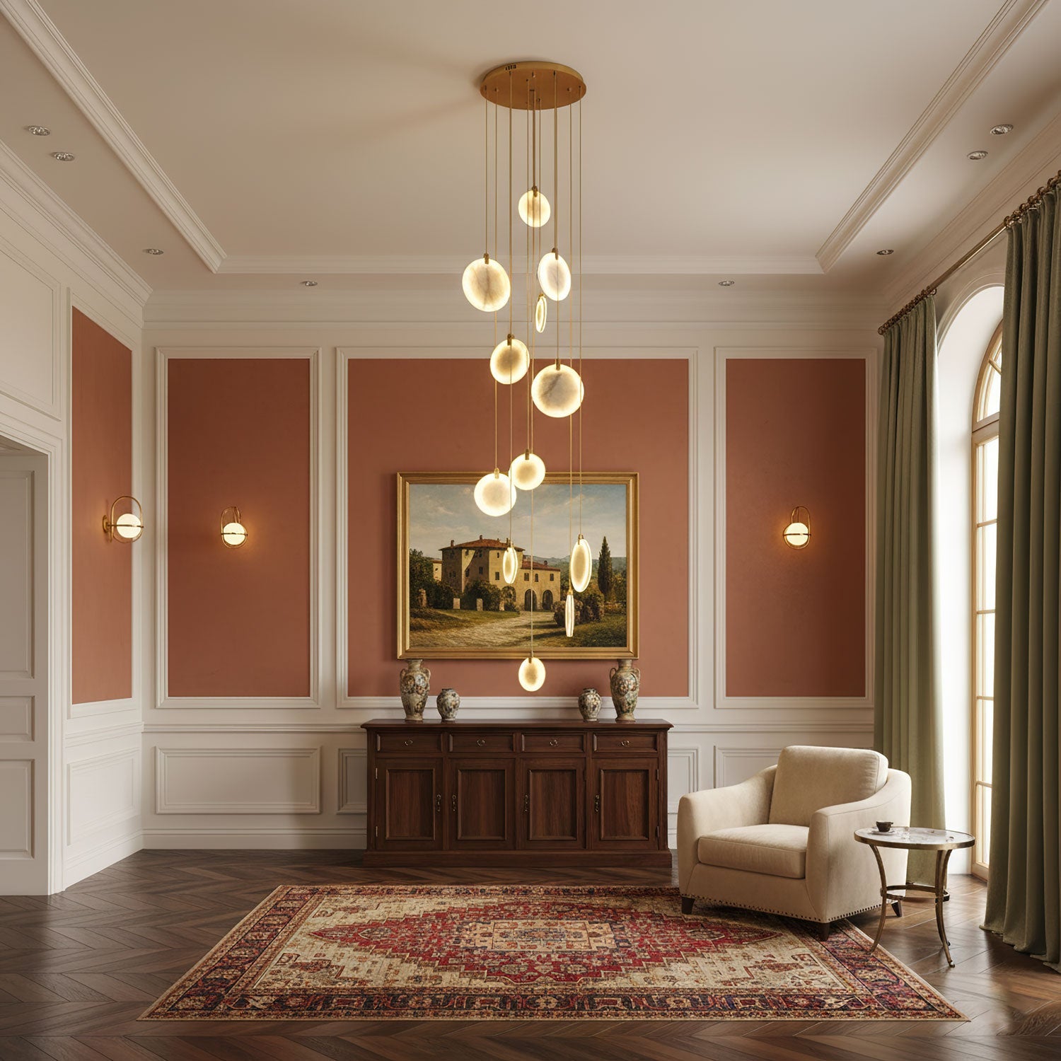 Harvest Alabaster Pendant Lamp-Neutral Decor