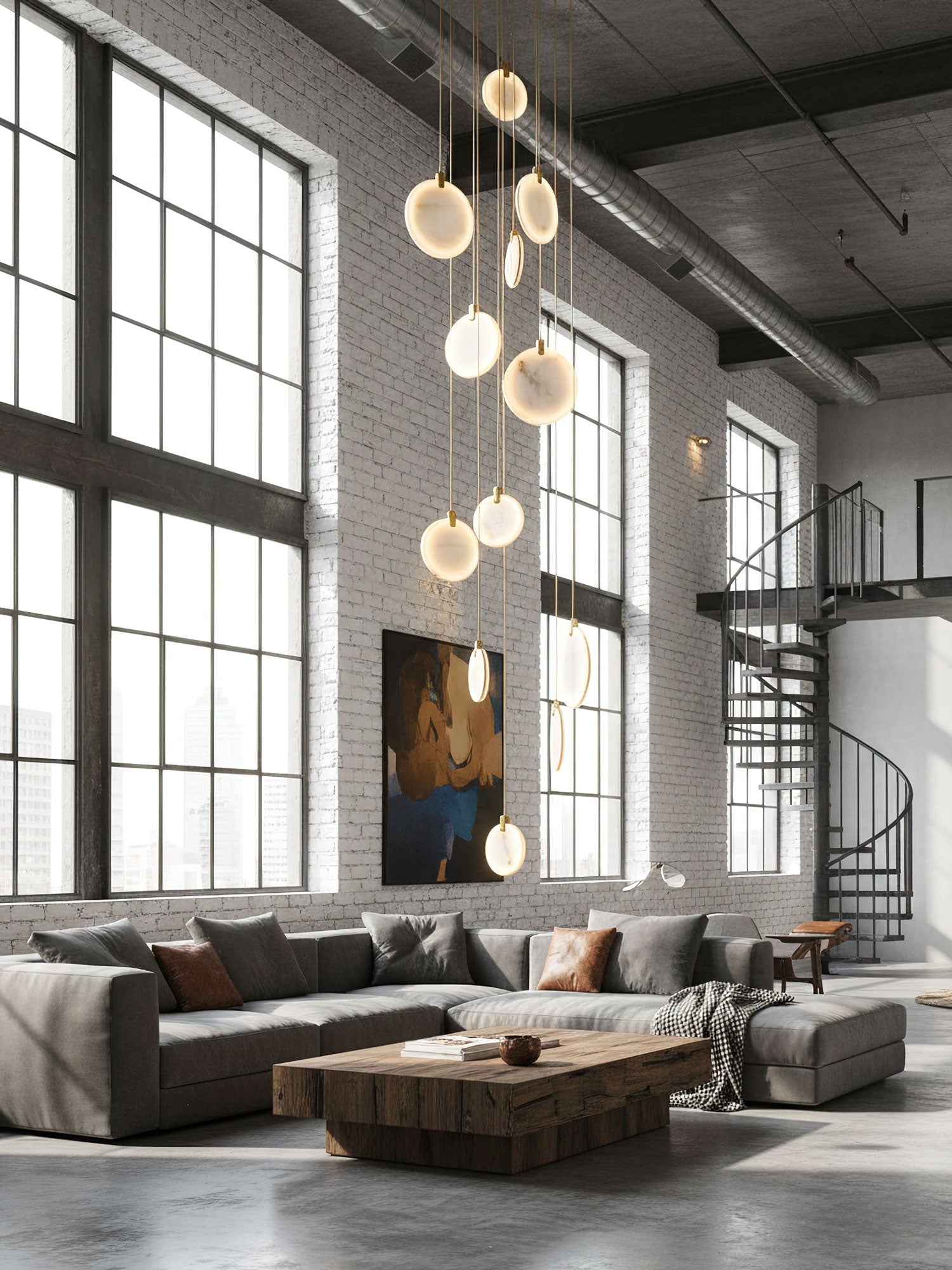 Harvest Alabaster Pendant Lamp-Neutral Decor