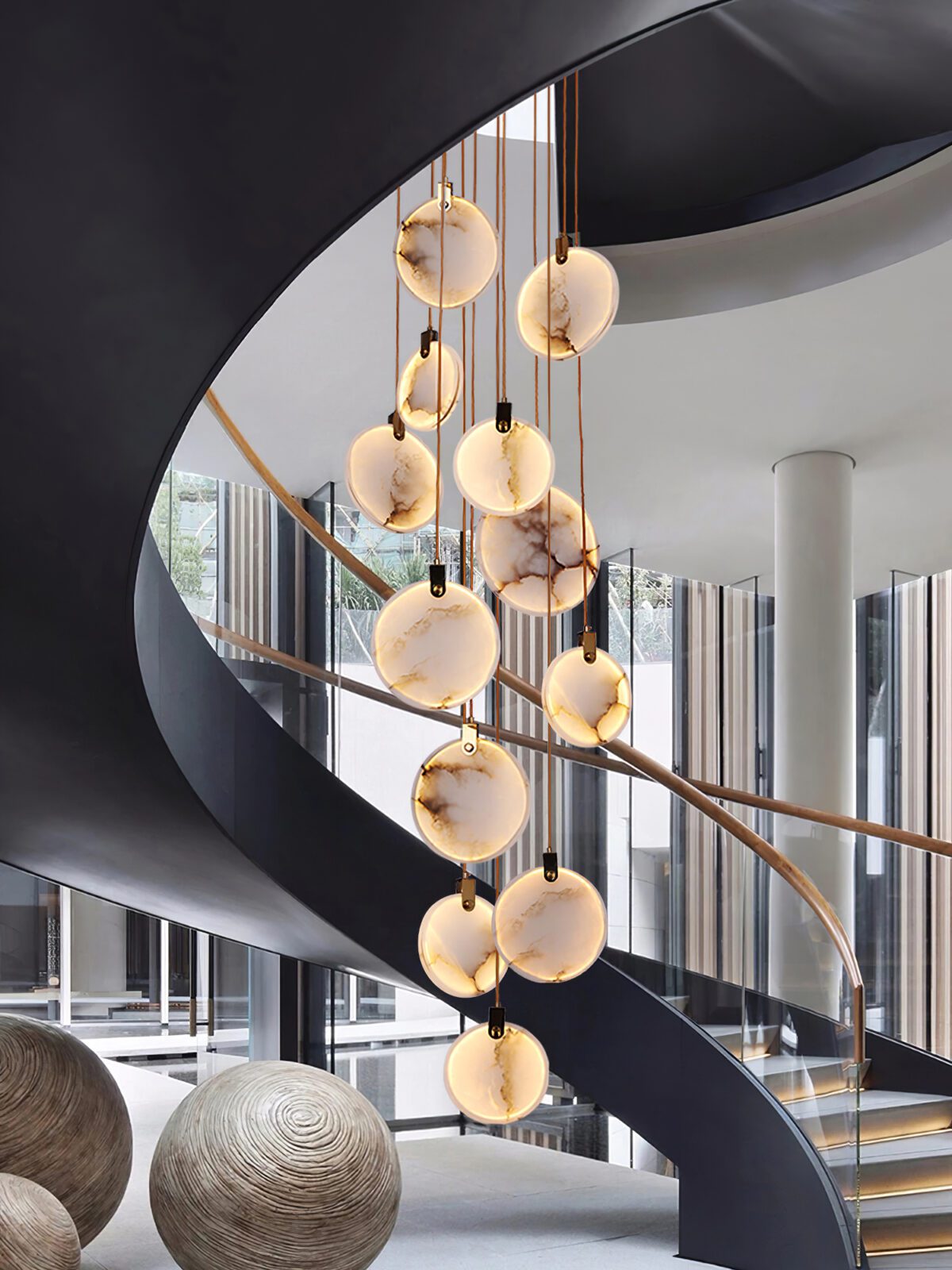 Lynore Alabaster Pendant Light-Neutral Decor