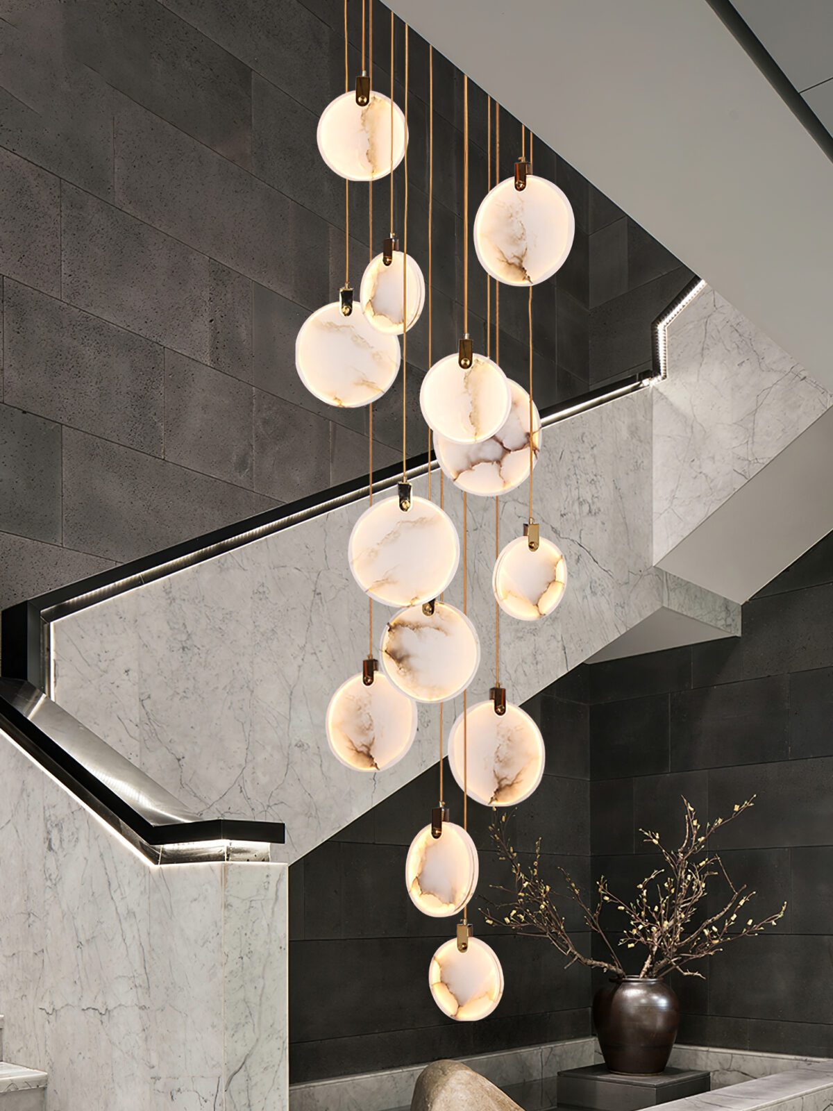 Lynore Alabaster Pendant Light-Neutral Decor