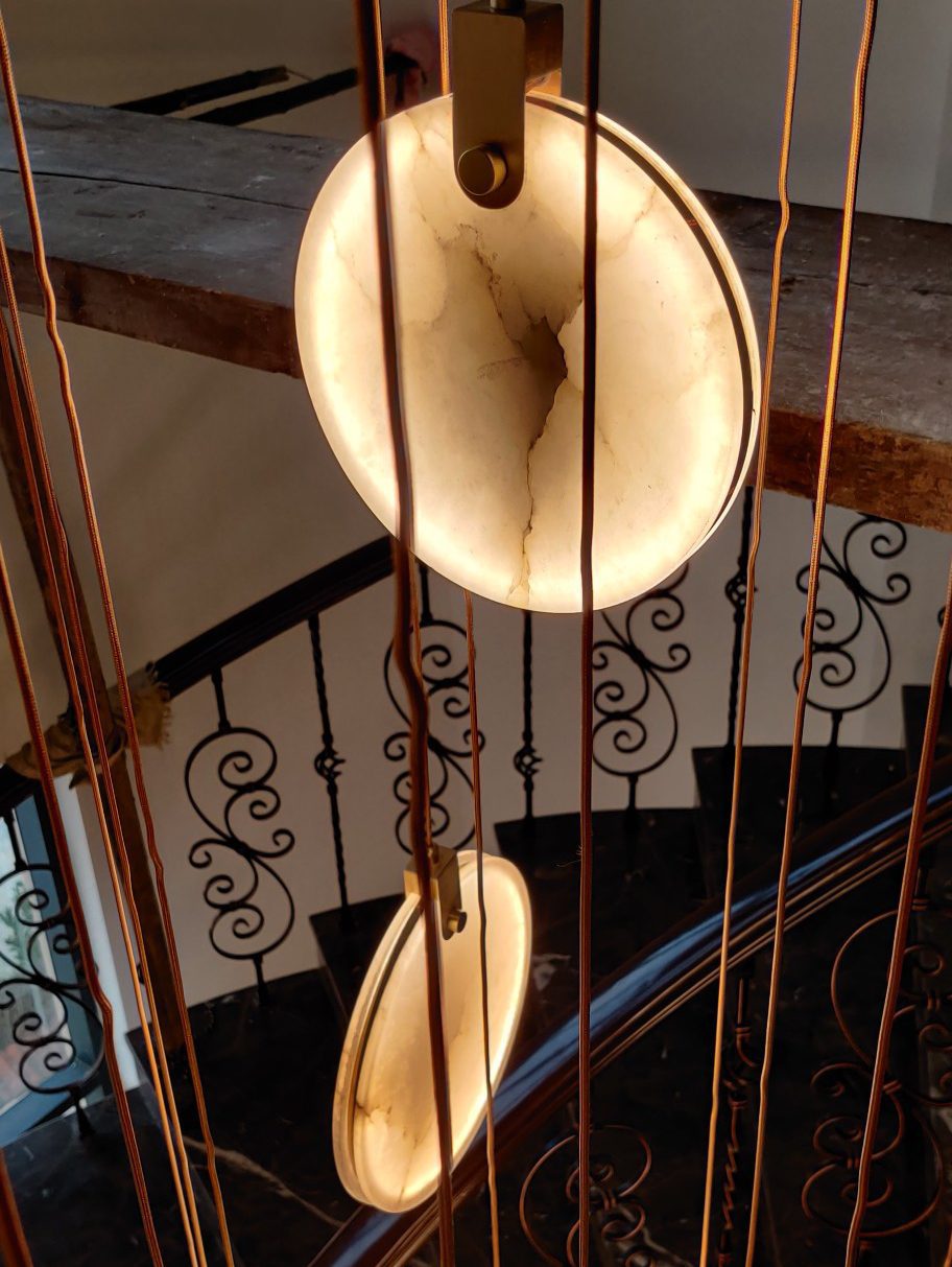 Lynore Alabaster Pendant Light-Neutral Decor