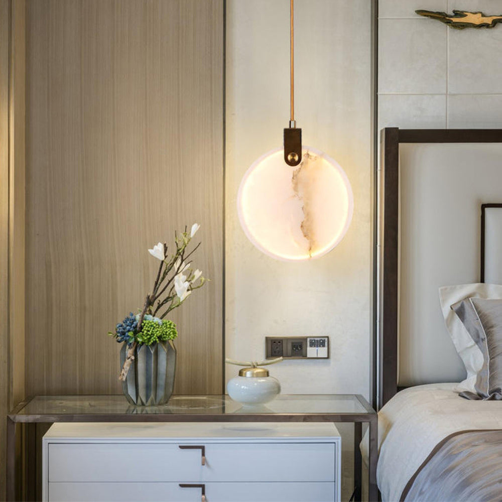 Lynore Alabaster Pendant Light-Neutral Decor