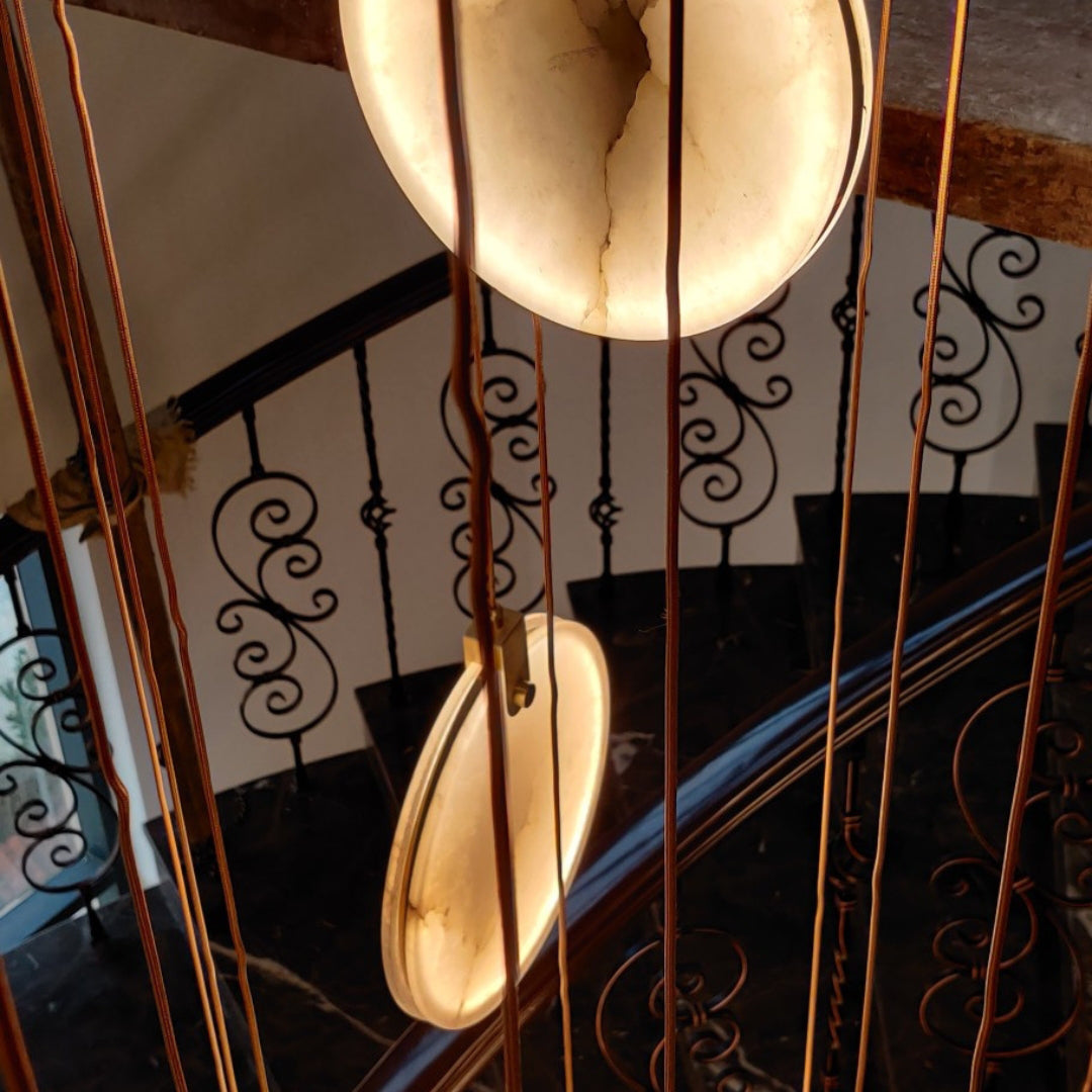 Lynore Alabaster Pendant Light-Neutral Decor