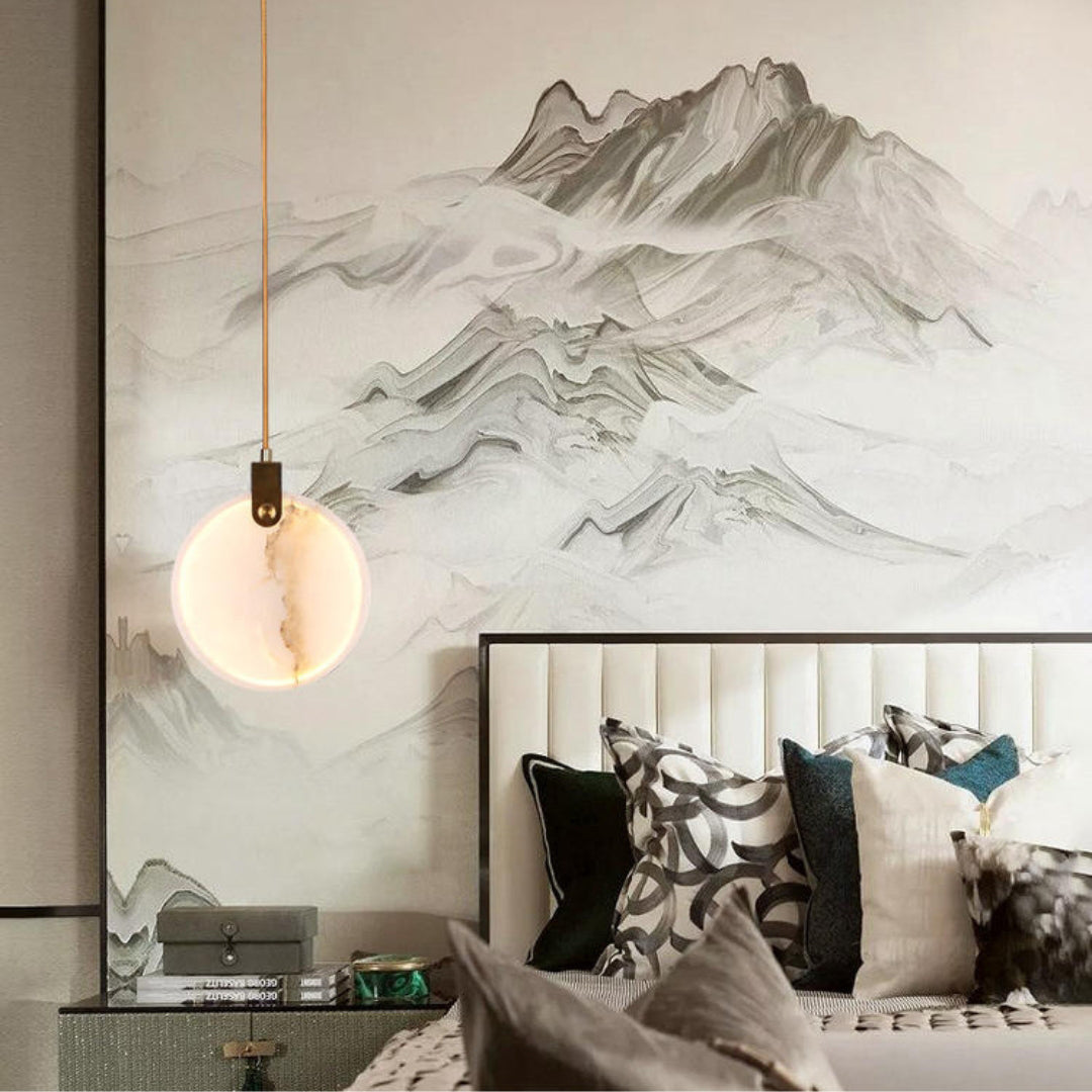 Lynore Alabaster Pendant Light-Neutral Decor
