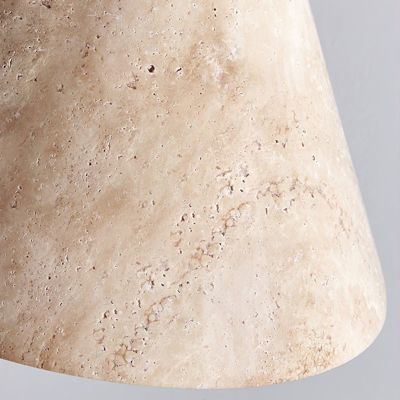 Ziven Dome Shade Travertine Pendant Light-Neutral Decor