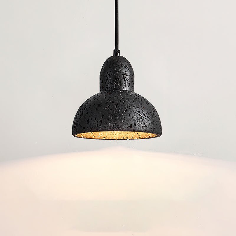 Ziven Dome Shade Travertine Pendant Light-Neutral Decor