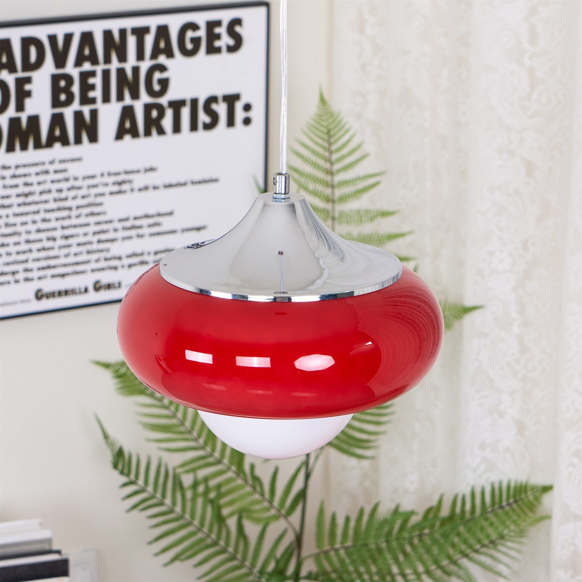 Xeldes Nordic Art Glass Pendant Lamp-Neutral Decor