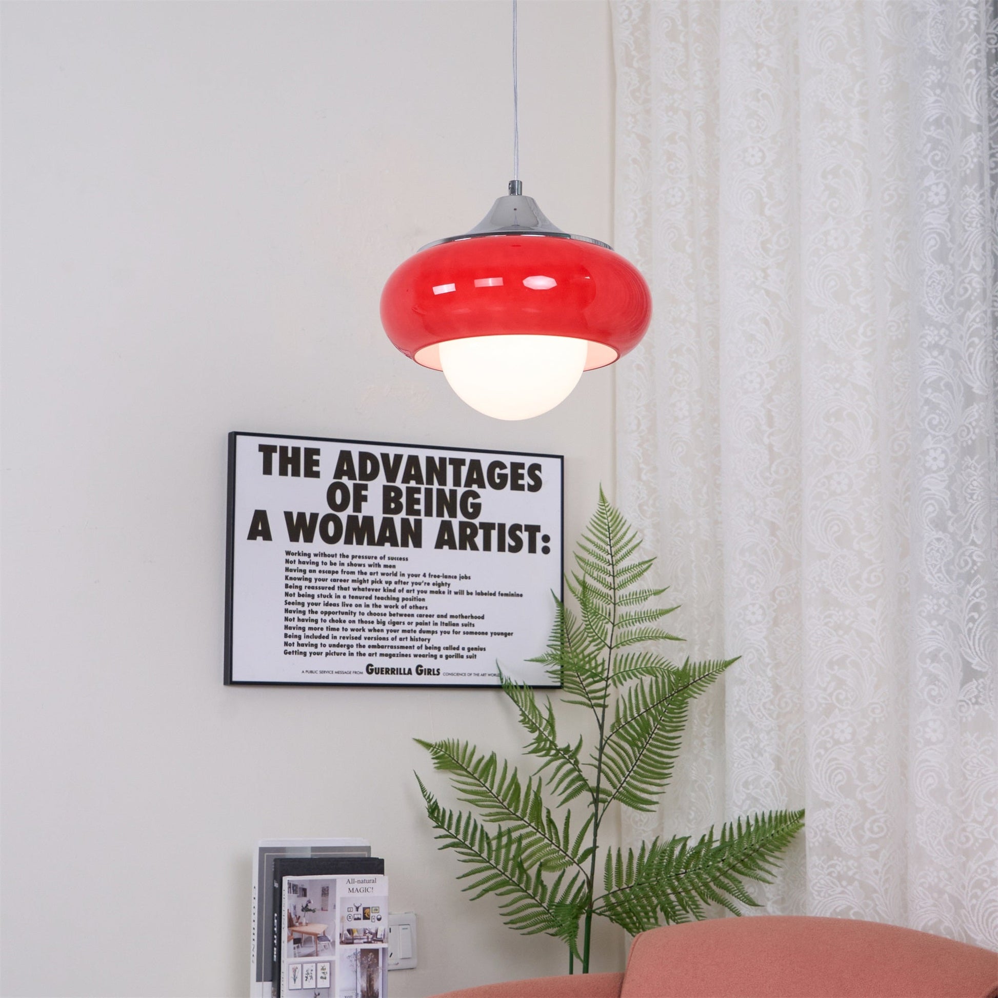 Xeldes Nordic Art Glass Pendant Lamp-Neutral Decor