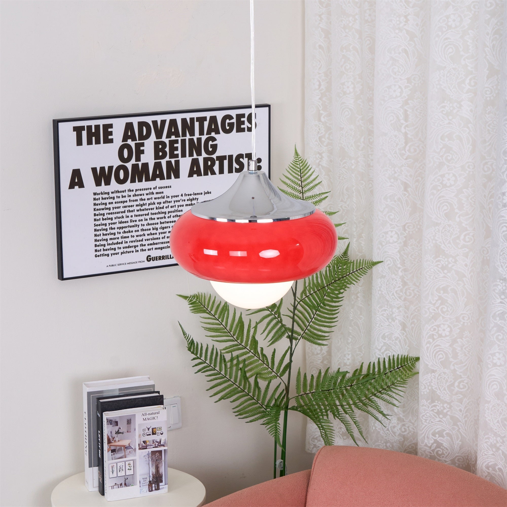 Xeldes Nordic Art Glass Pendant Lamp-Neutral Decor
