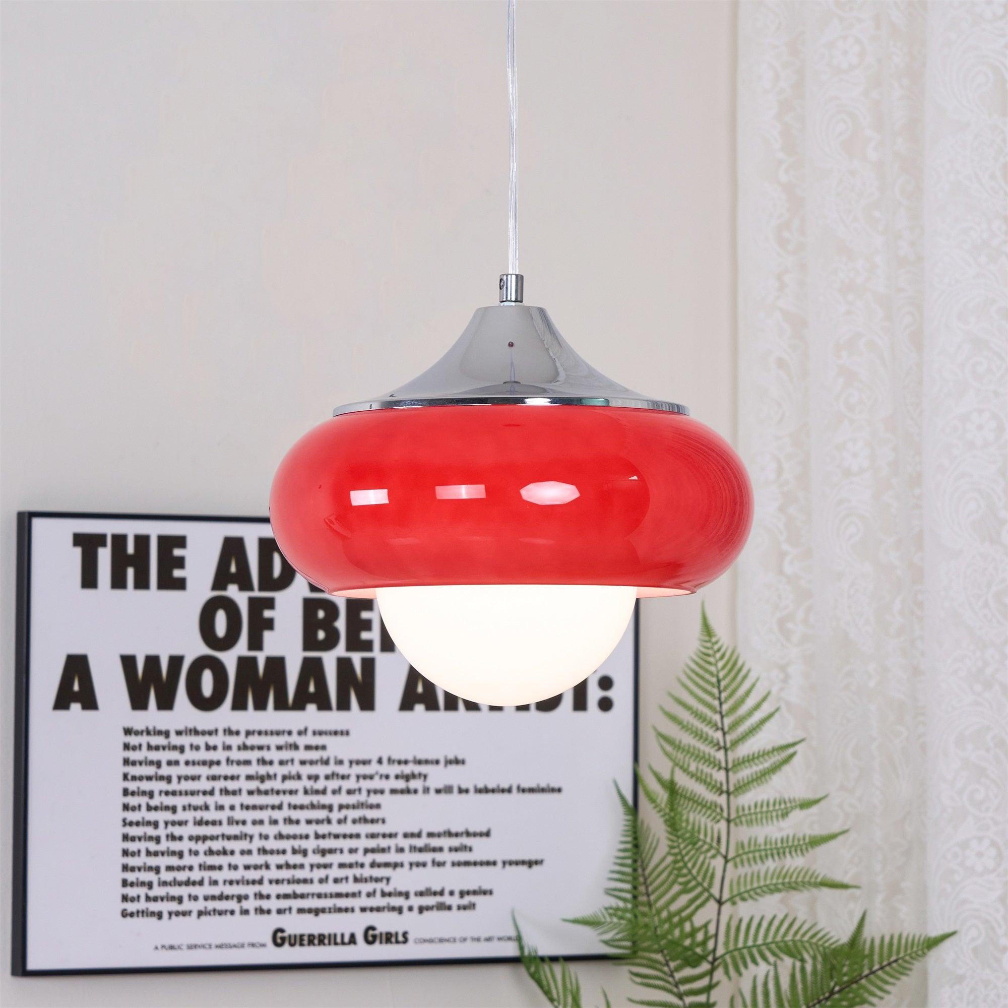 Xeldes Nordic Art Glass Pendant Lamp-Neutral Decor