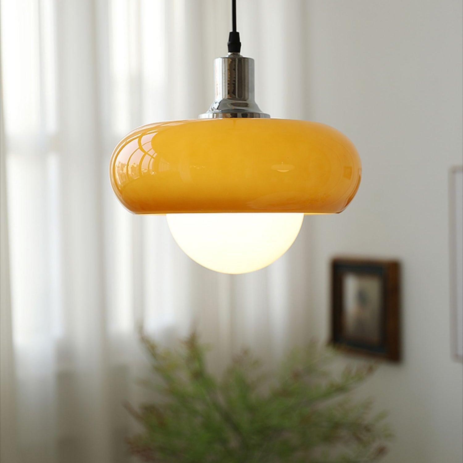 Xeldes Nordic Art Glass Pendant Lamp-Neutral Decor
