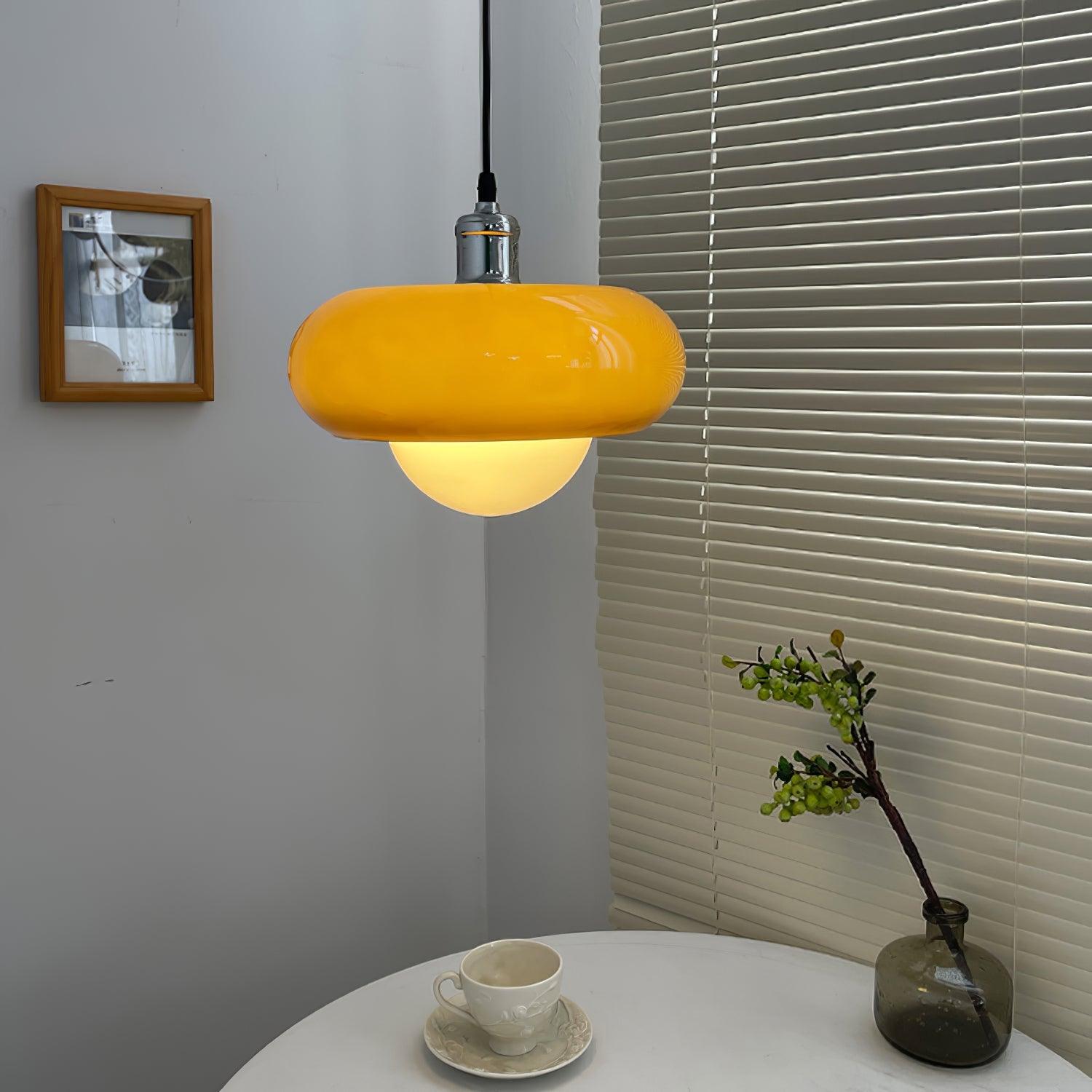 Xeldes Nordic Art Glass Pendant Lamp-Neutral Decor