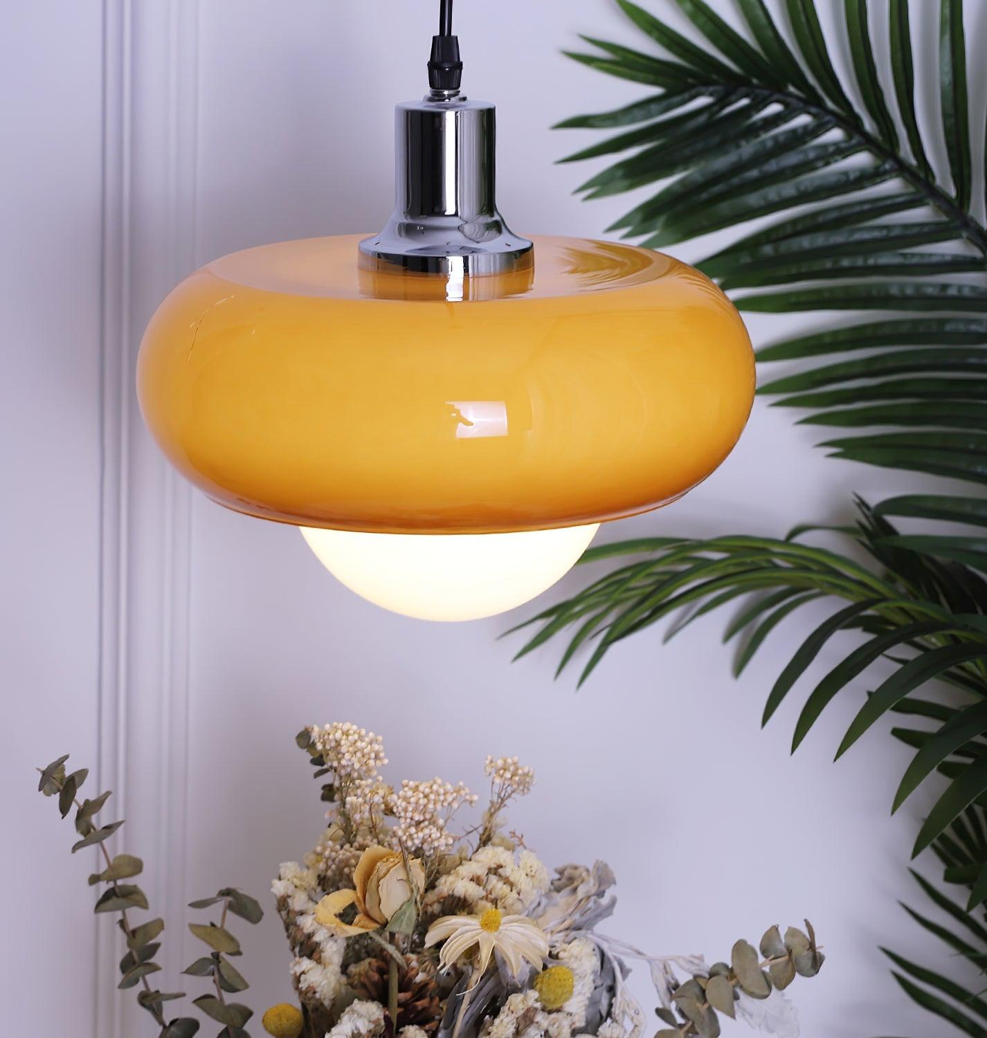 Xeldes Nordic Art Glass Pendant Lamp-Neutral Decor