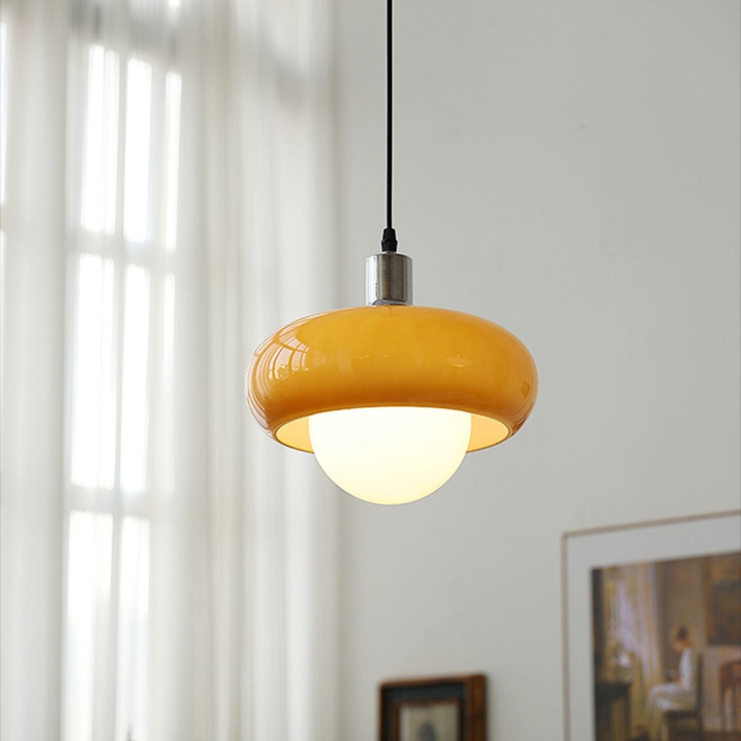 Xeldes Nordic Art Glass Pendant Lamp-Neutral Decor