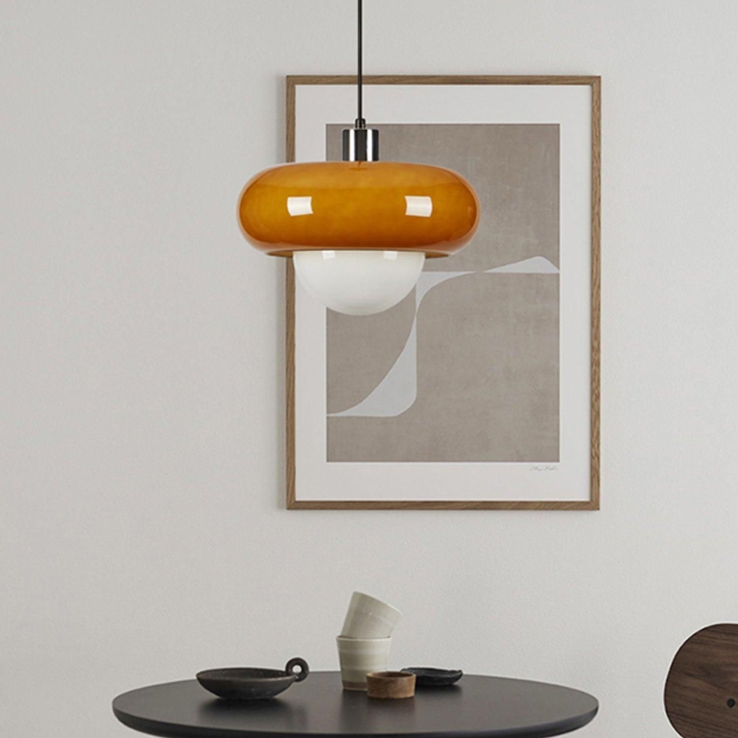 Xeldes Nordic Art Glass Pendant Lamp-Neutral Decor