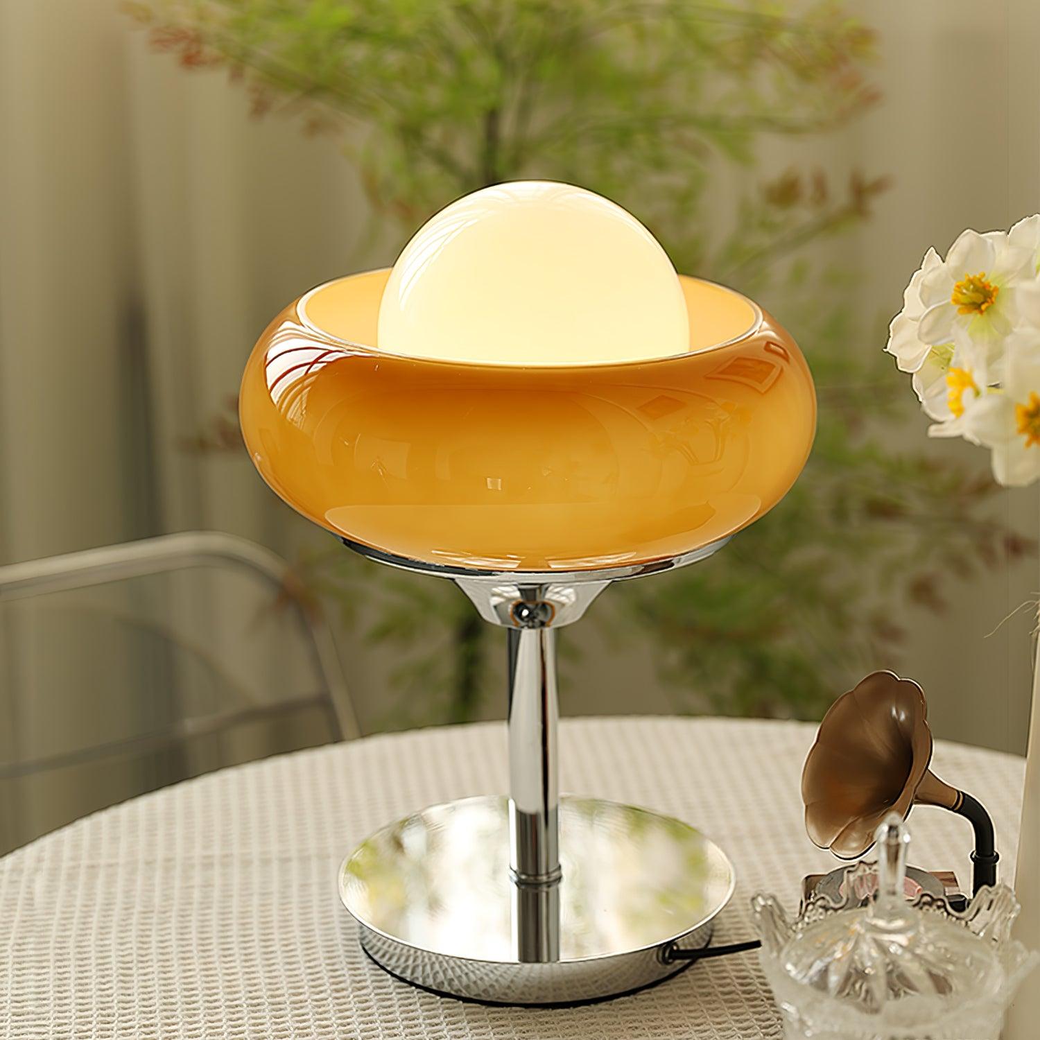 Solise Glass Retro Table Lamp-Neutral Decor