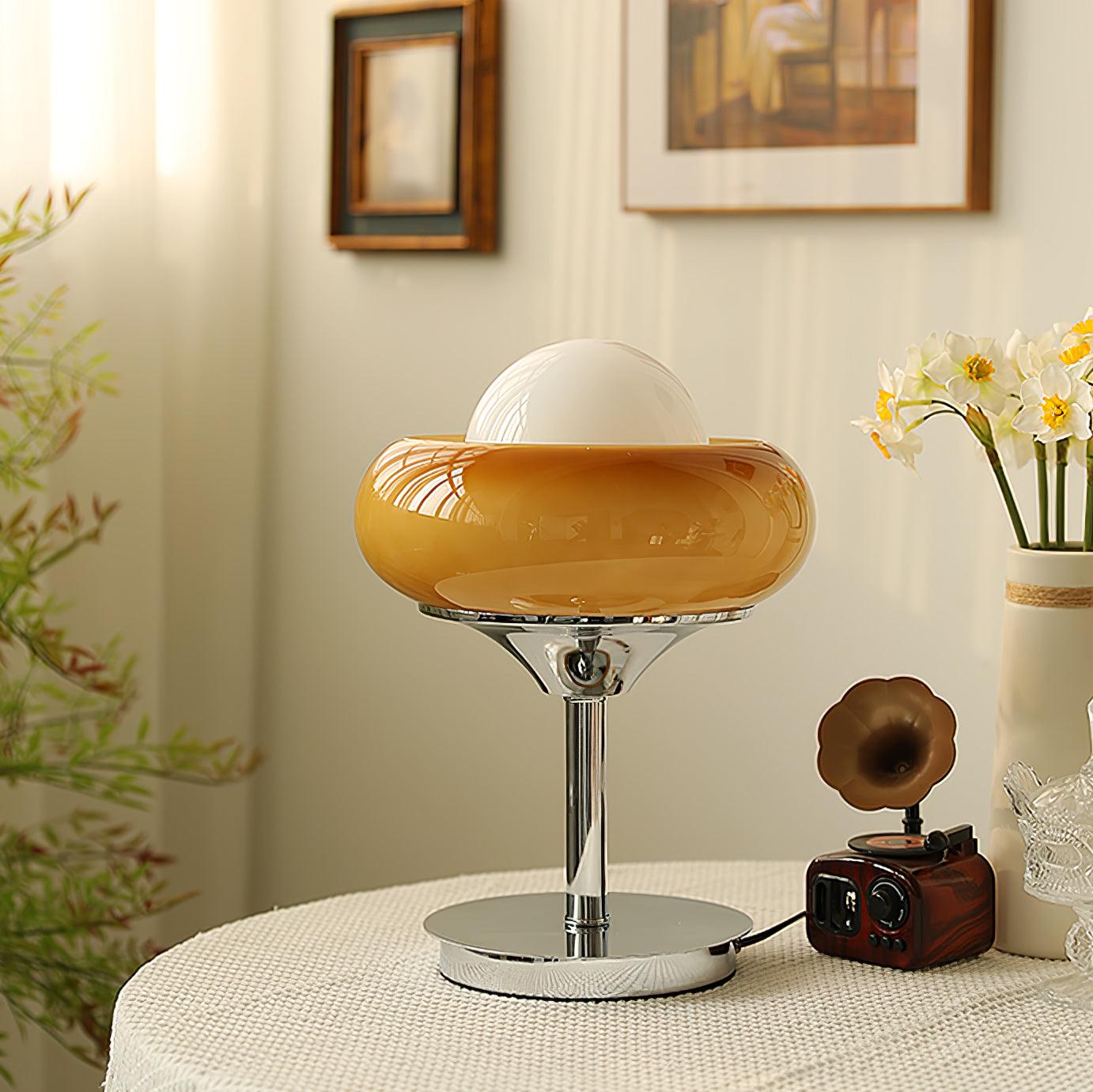 Solise Glass Retro Table Lamp-Neutral Decor