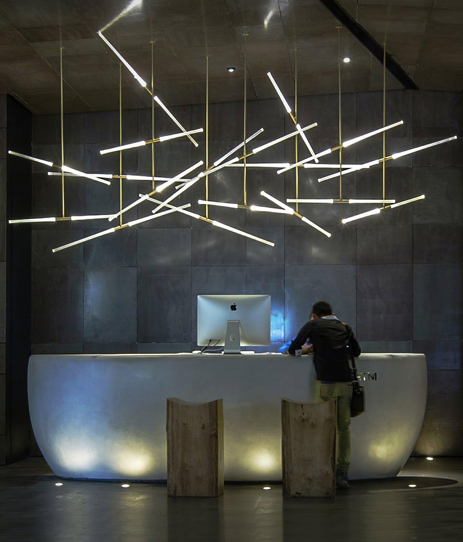Mabel Linear Modern Pendant Light-Neutral Decor