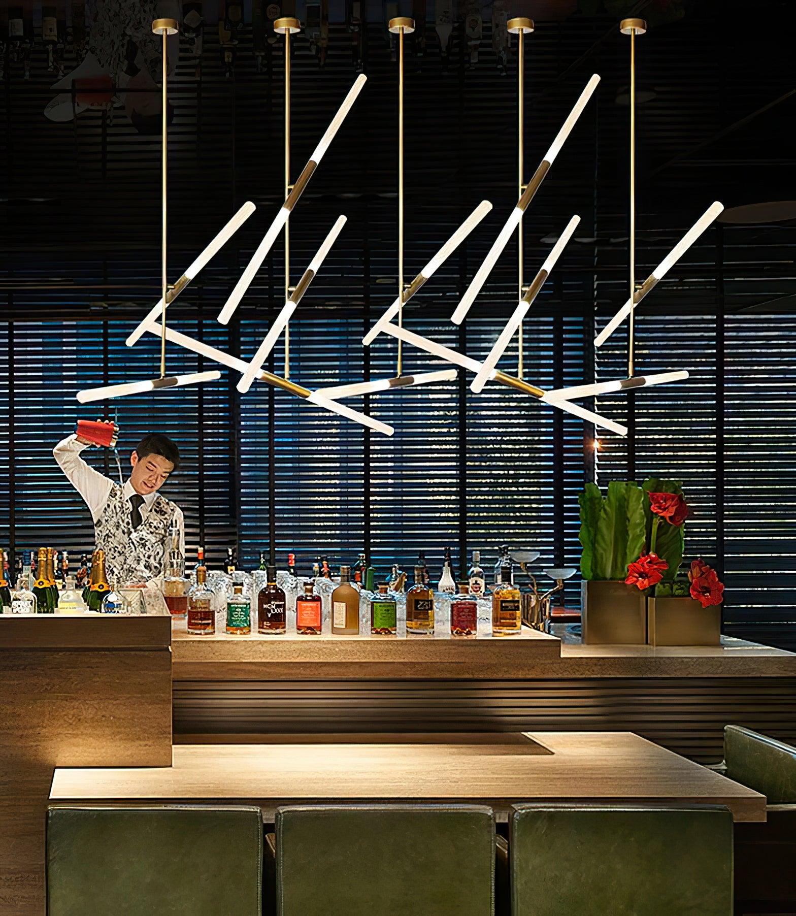 Mabel Linear Modern Pendant Light-Neutral Decor