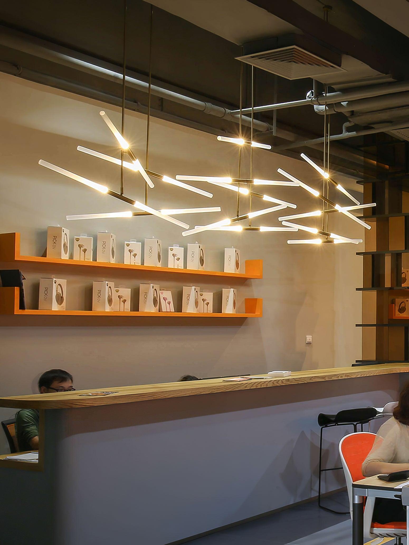 Mabel Linear Modern Pendant Light-Neutral Decor