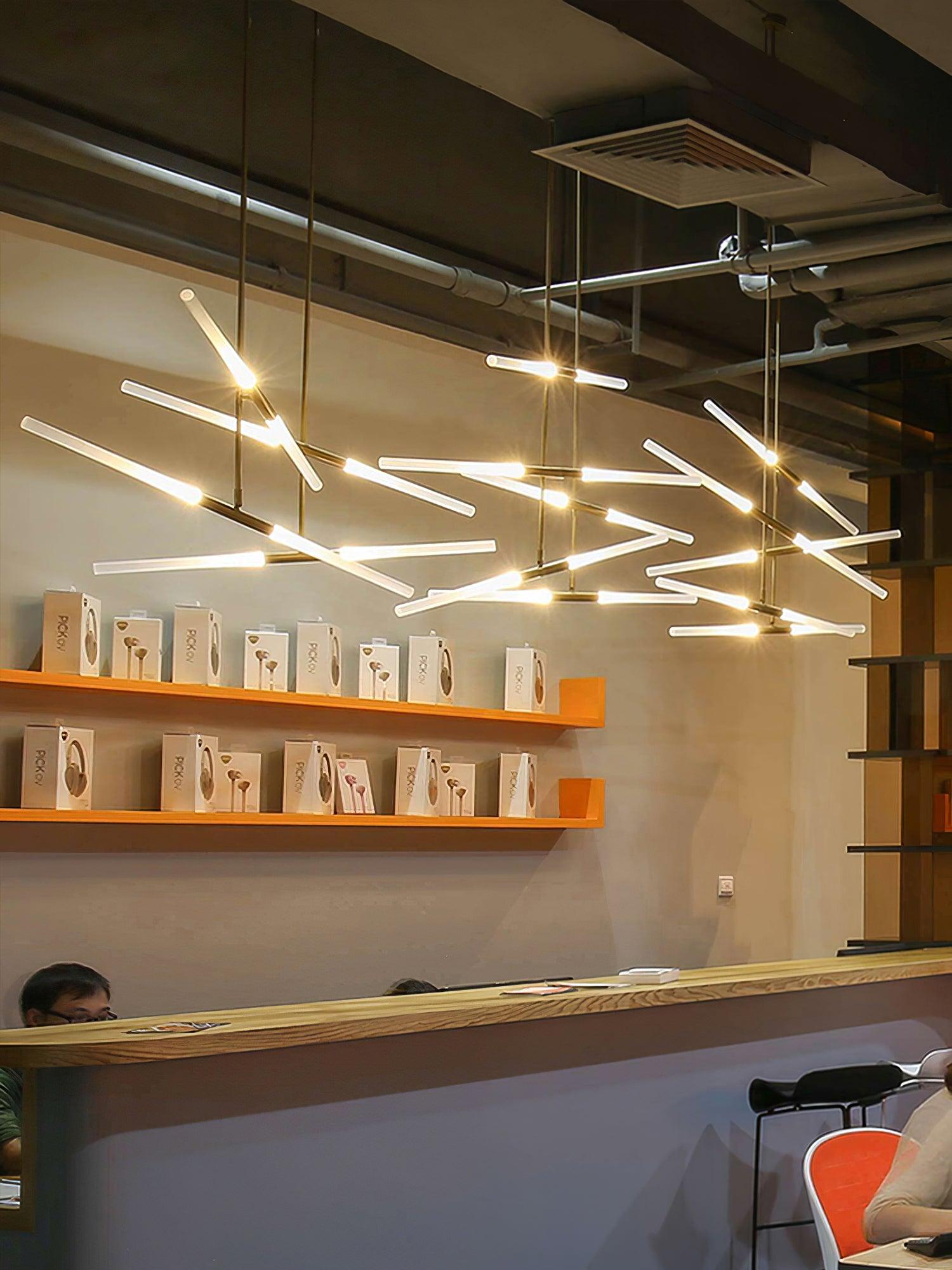 Mabel Linear Modern Pendant Light-Neutral Decor