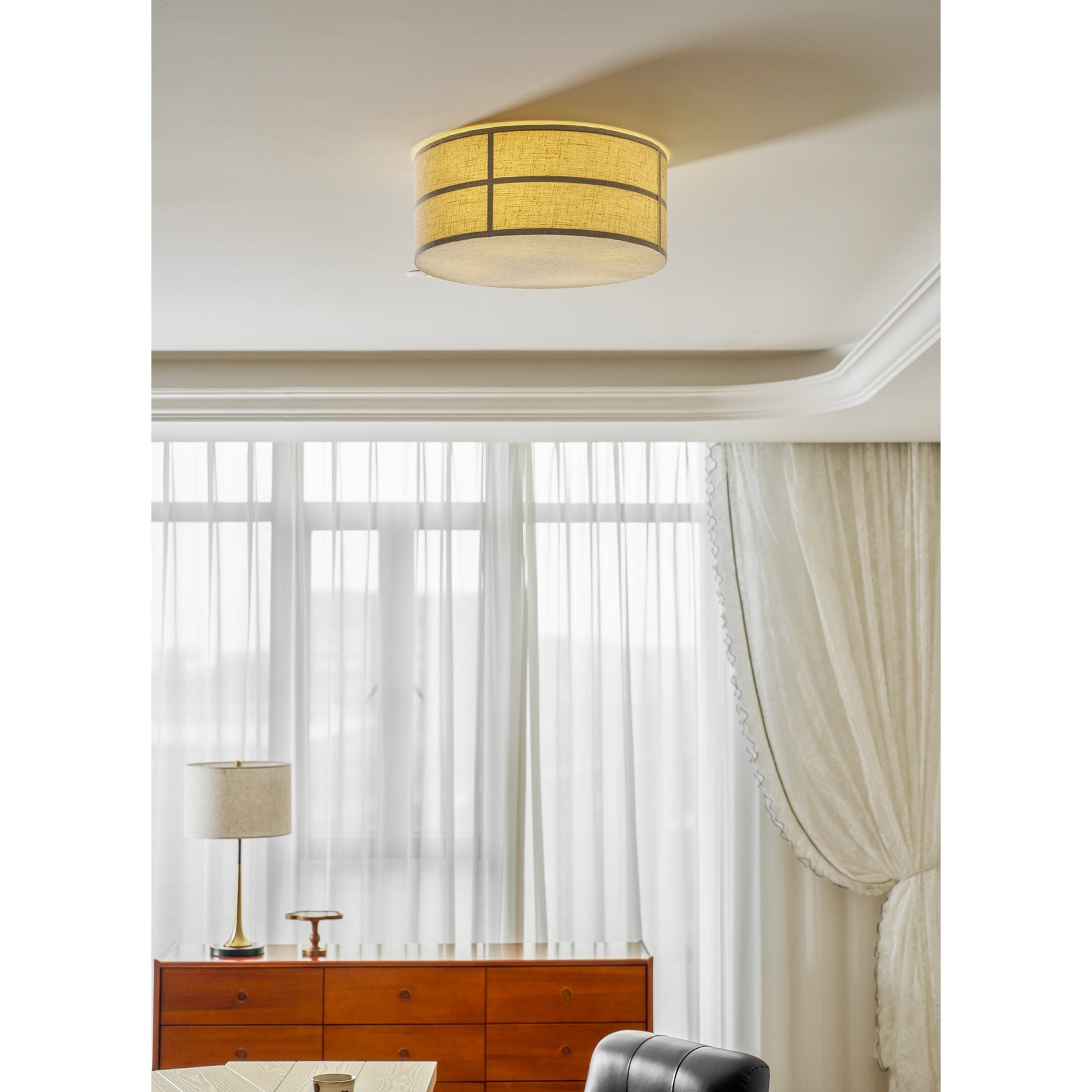 Angled bottom view of the Hashira Ceiling Lamp.