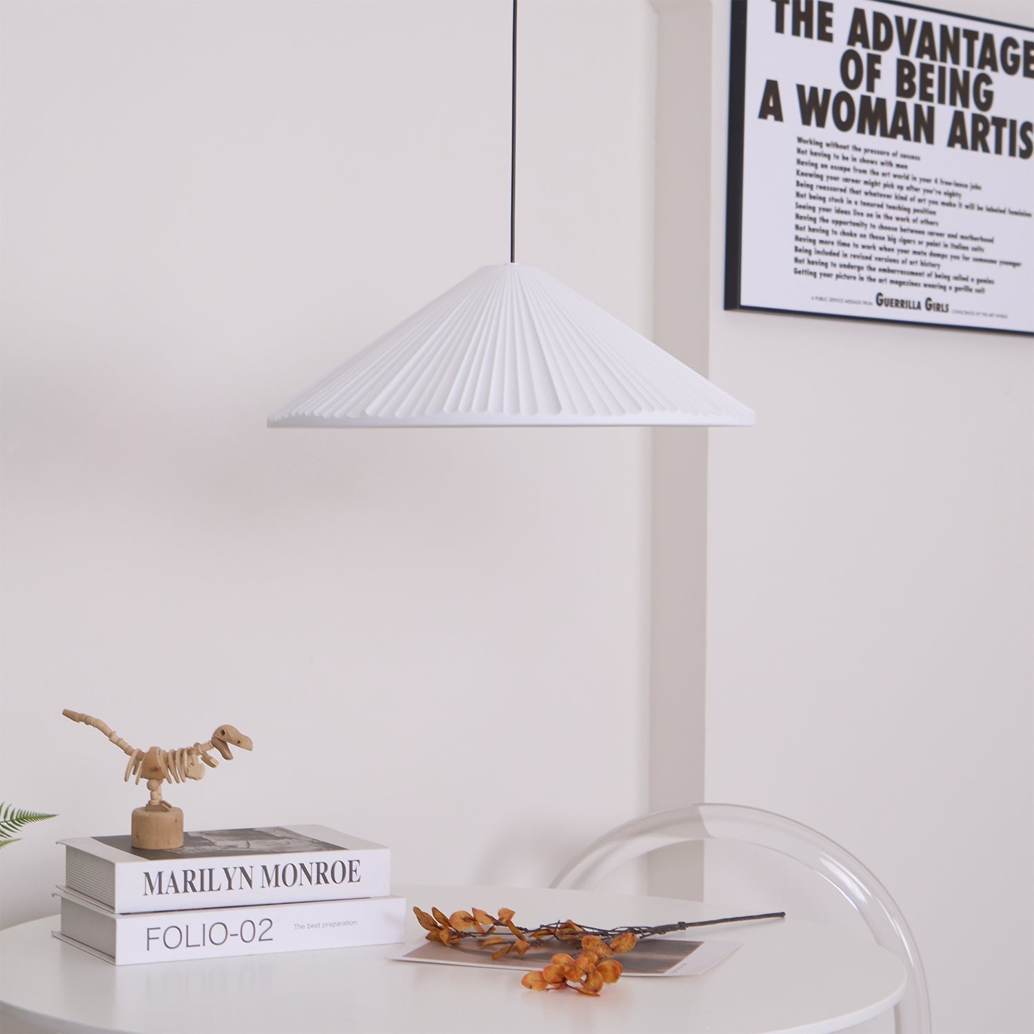 Cone Hat Resin Pendant Lamp-Neutral Decor