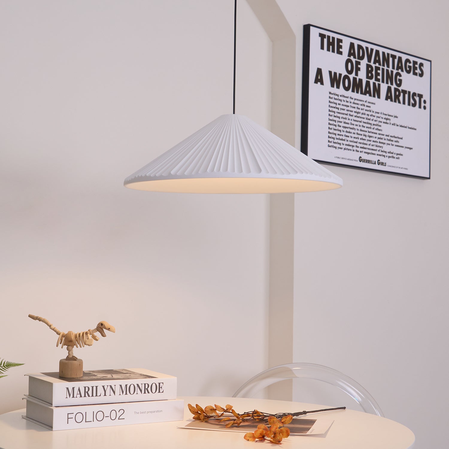 Cone Hat Resin Pendant Lamp-Neutral Decor