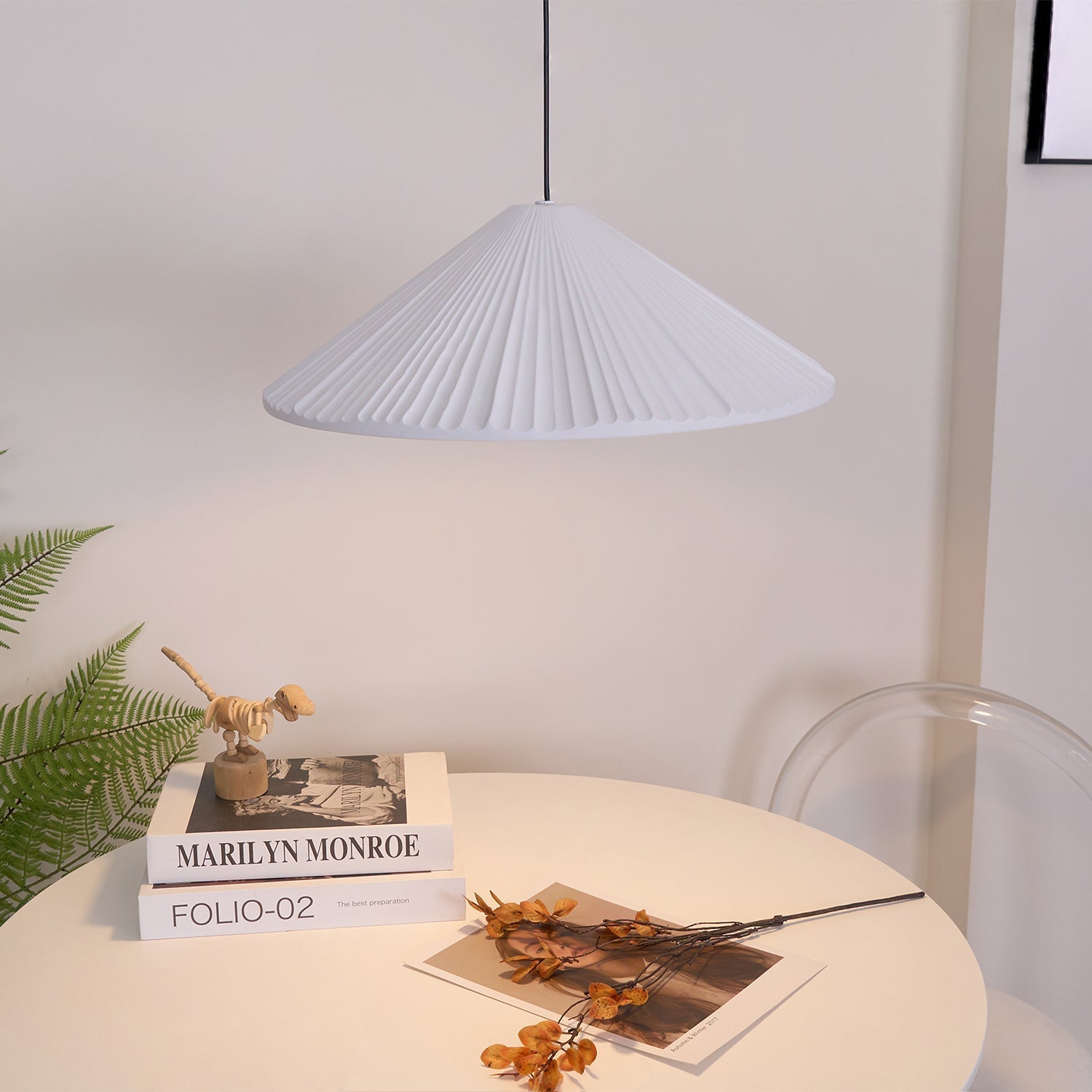 Cone Hat Resin Pendant Lamp-Neutral Decor