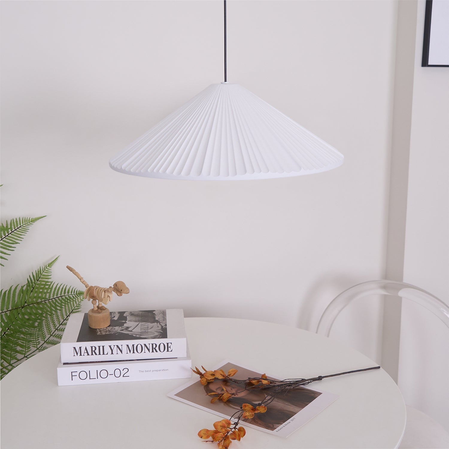 Cone Hat Resin Pendant Lamp-Neutral Decor