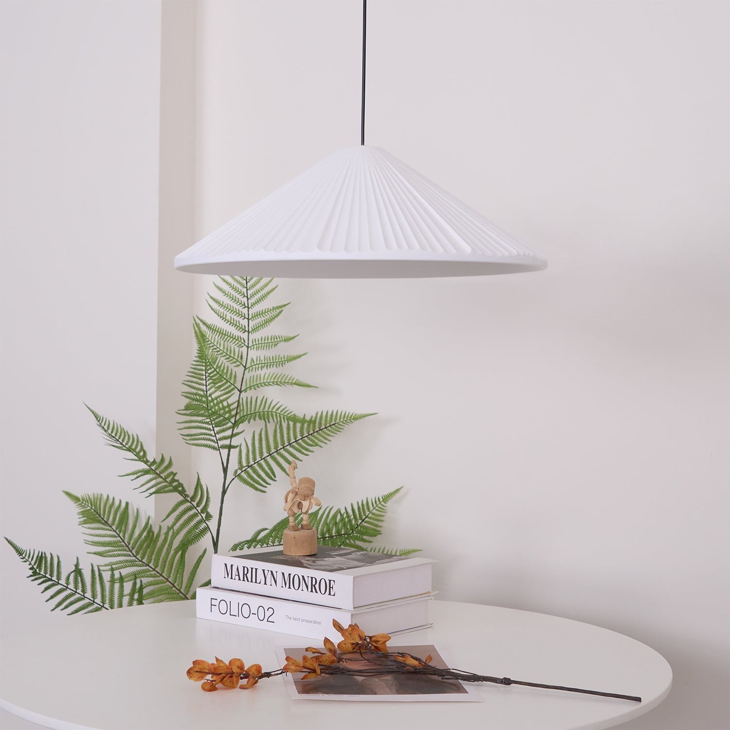 Cone Hat Resin Pendant Lamp-Neutral Decor