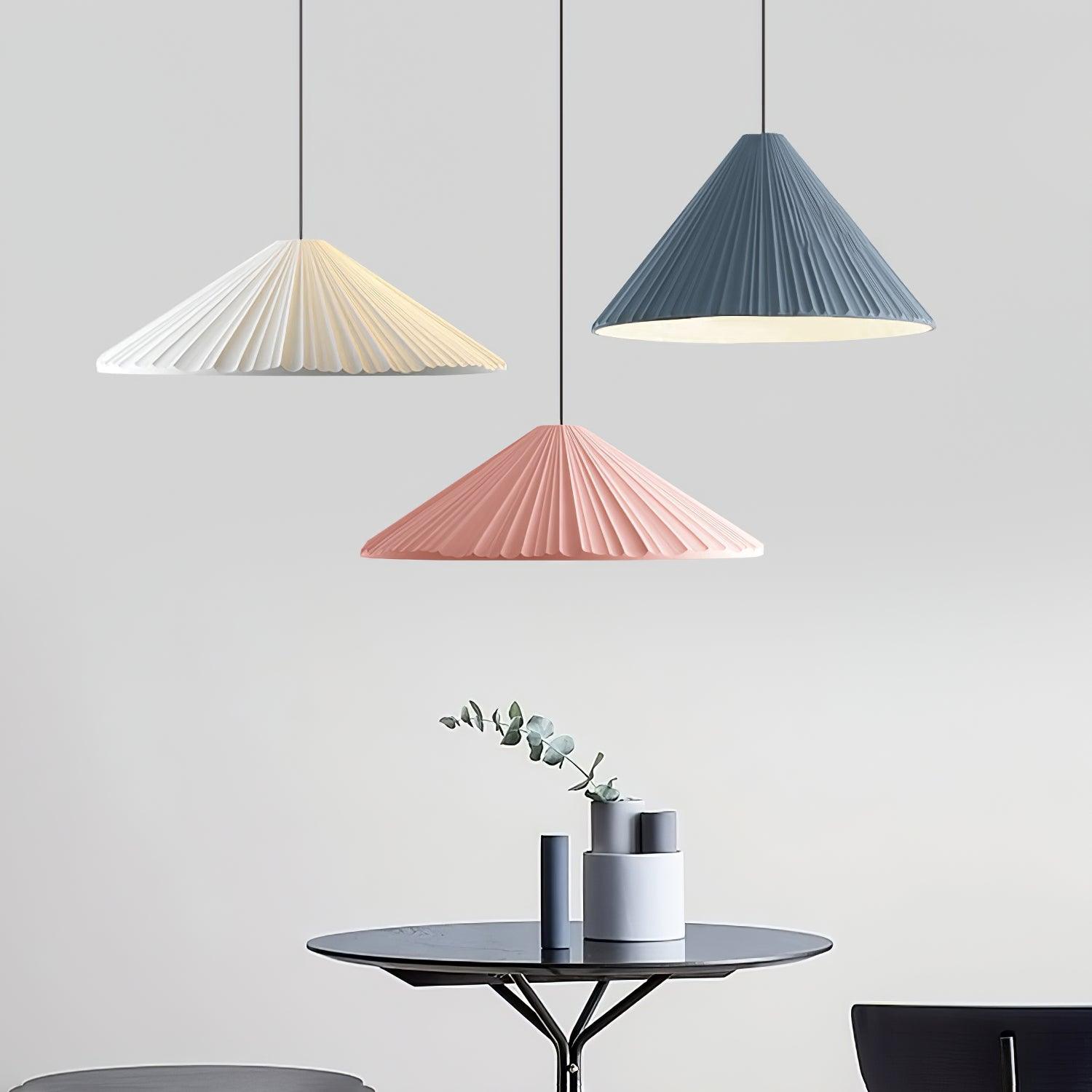 Cone Hat Resin Pendant Lamp-Neutral Decor