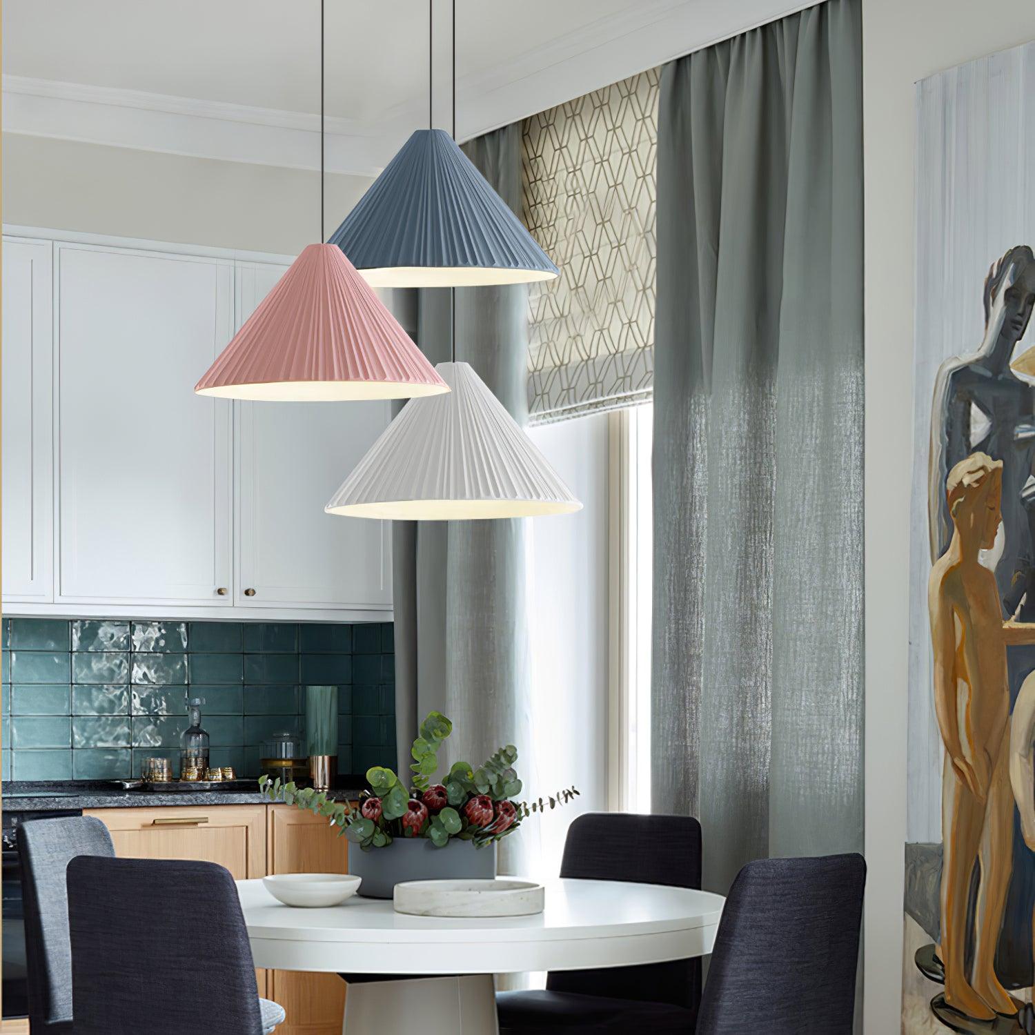 Cone Hat Resin Pendant Lamp-Neutral Decor