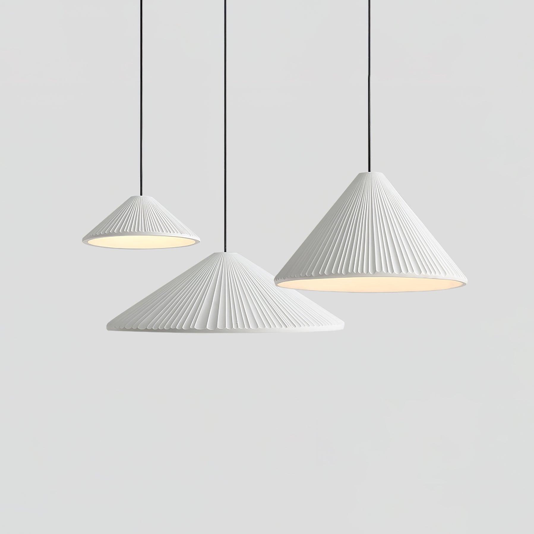 Cone Hat Resin Pendant Lamp-Neutral Decor