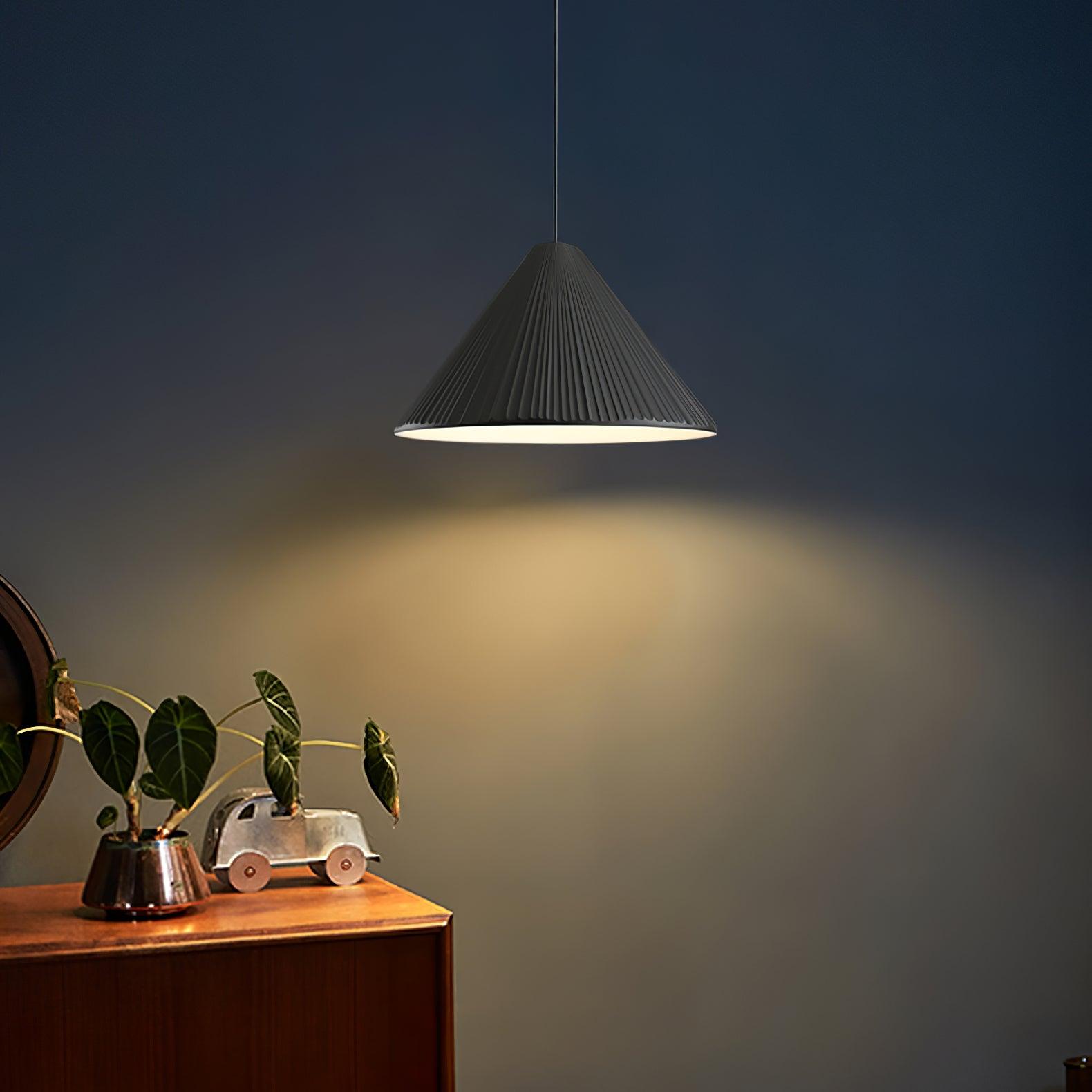 Cone Hat Resin Pendant Lamp-Neutral Decor
