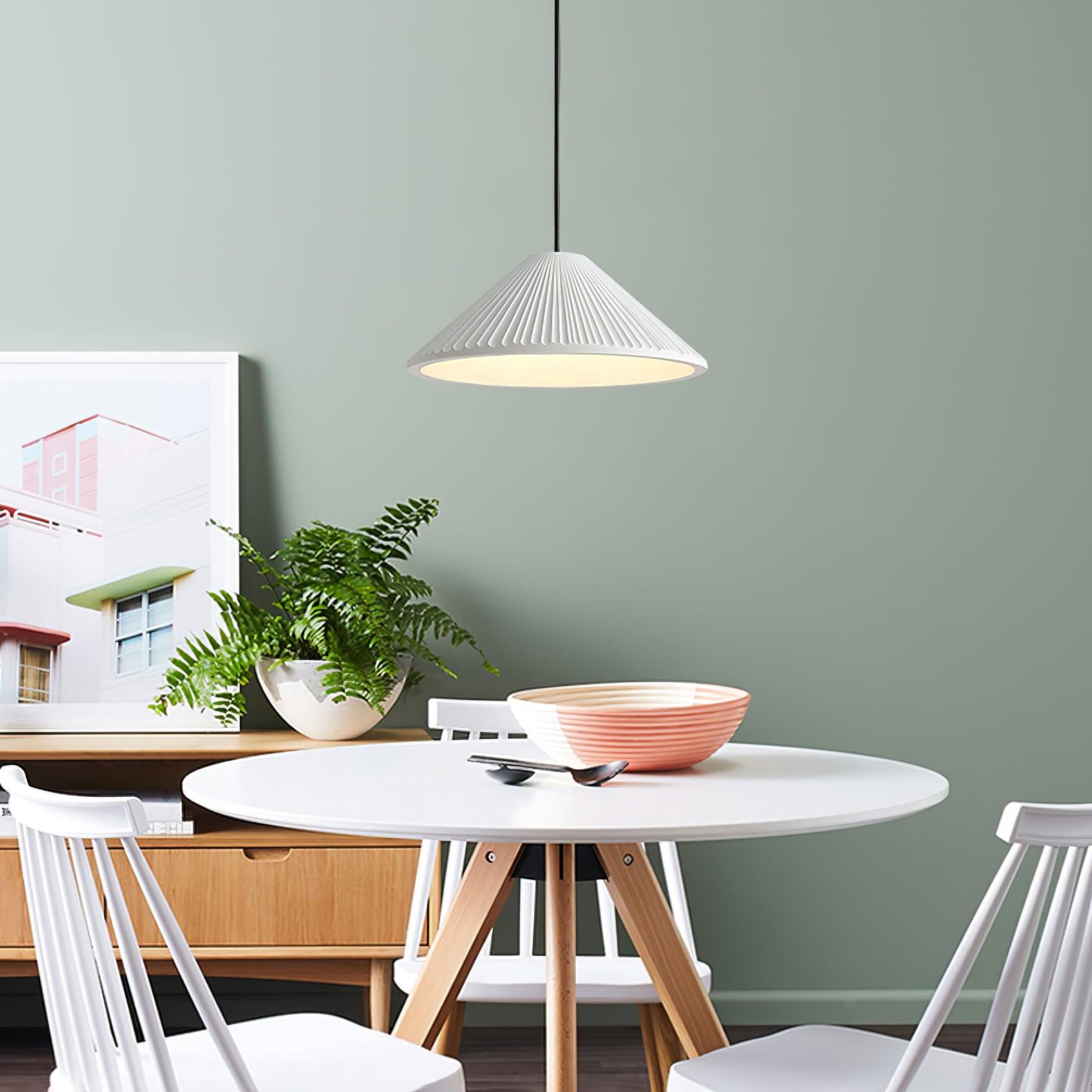 Cone Hat Resin Pendant Lamp-Neutral Decor