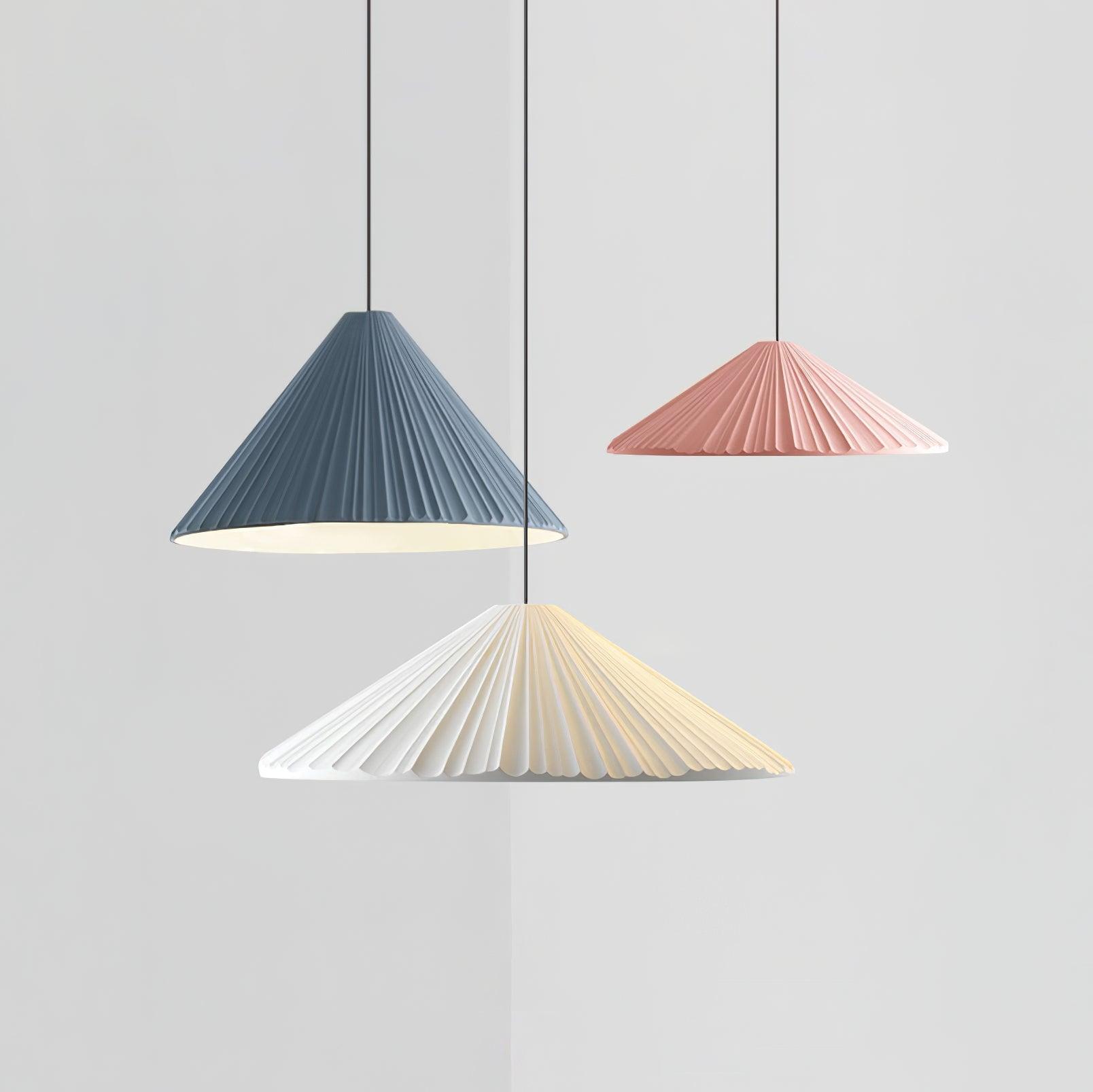Cone Hat Resin Pendant Lamp-Neutral Decor