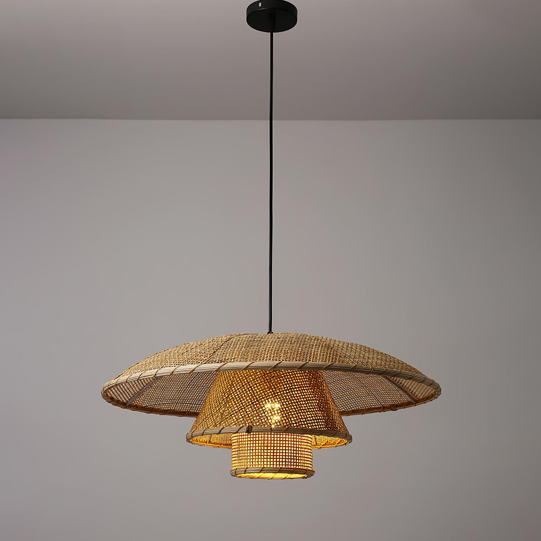 Arixu Rattan Vintage Pendant Lamp-Neutral Decor