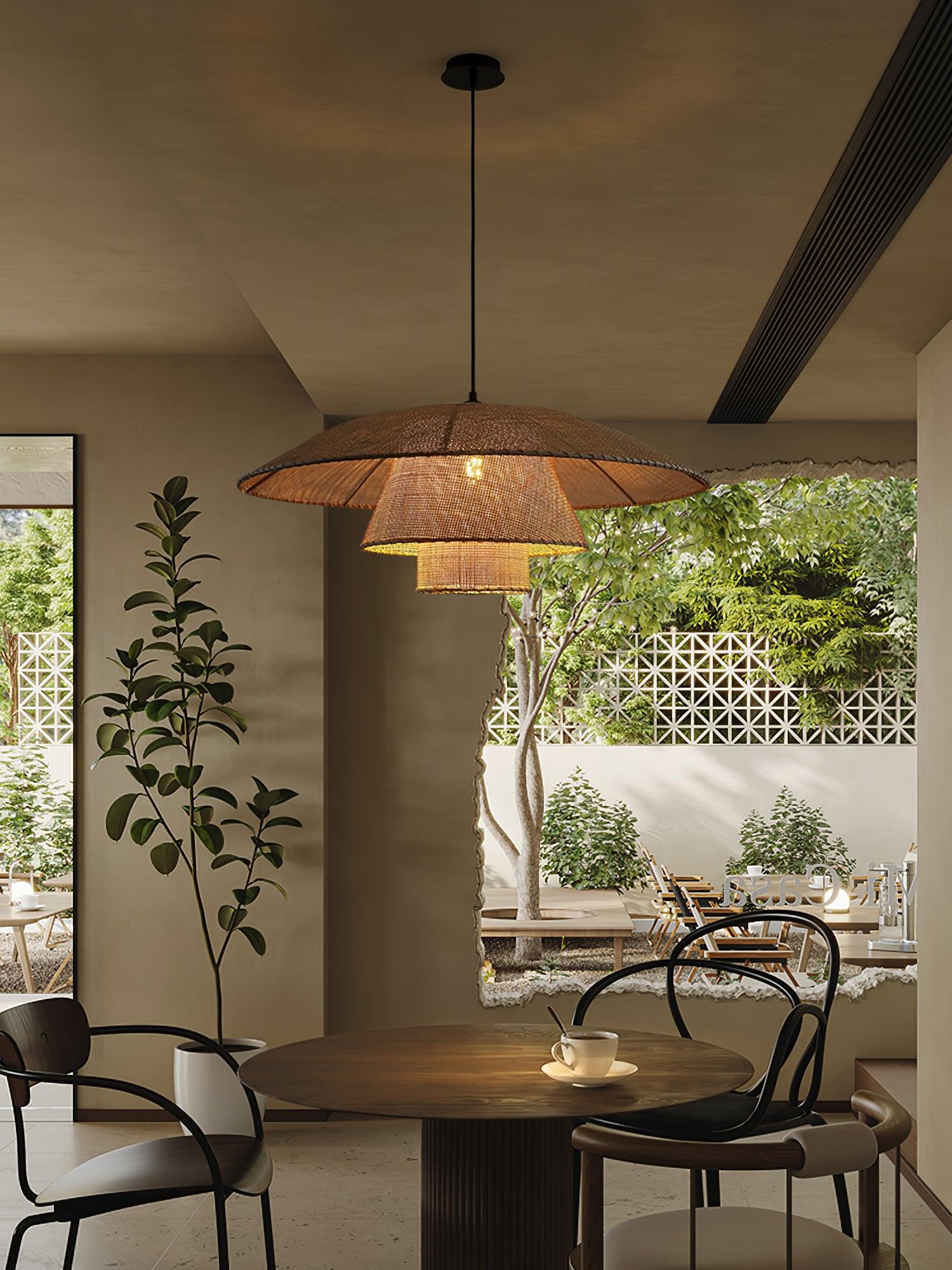 Arixu Rattan Vintage Pendant Lamp-Neutral Decor