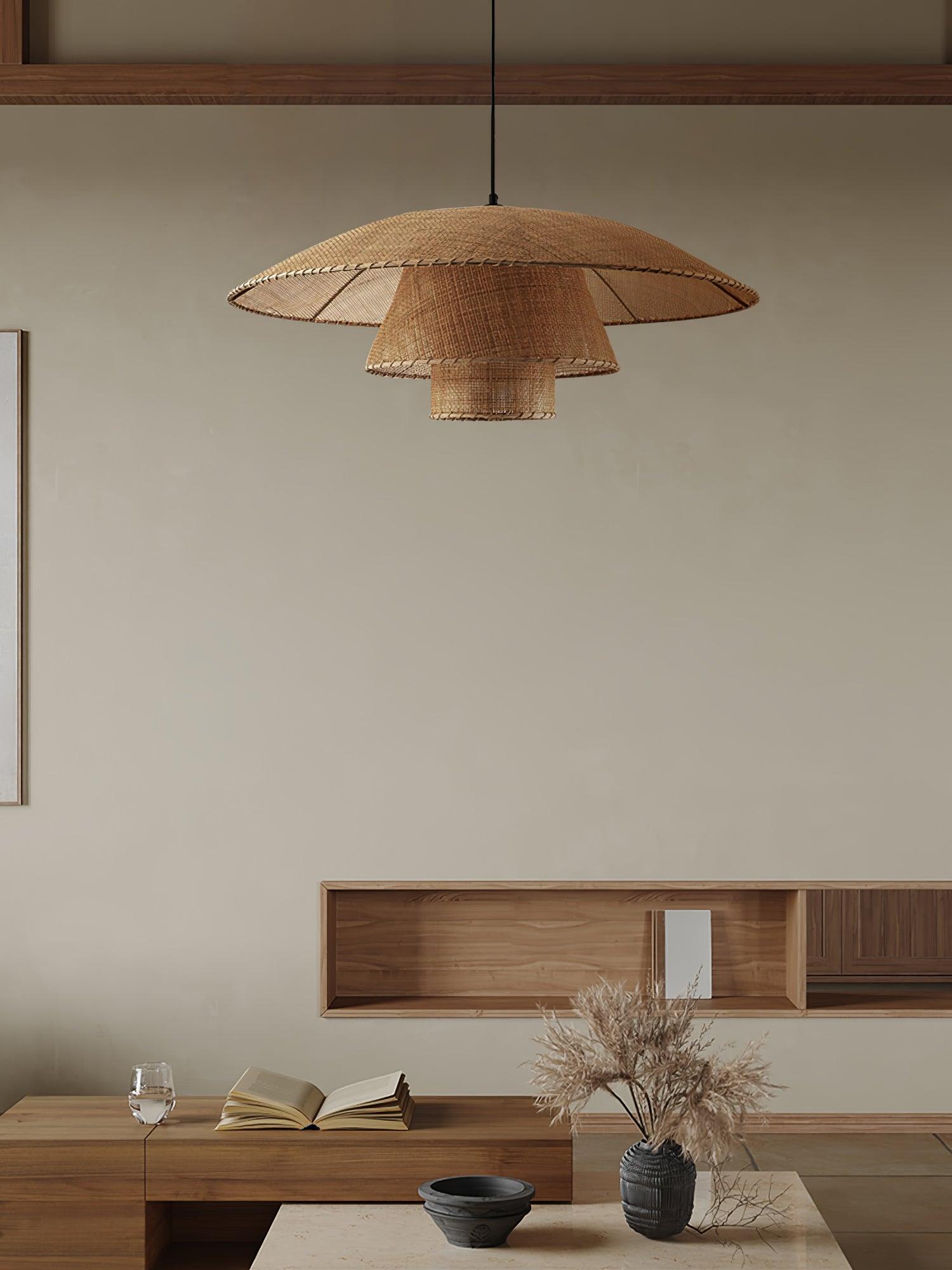 Arixu Rattan Vintage Pendant Lamp-Neutral Decor