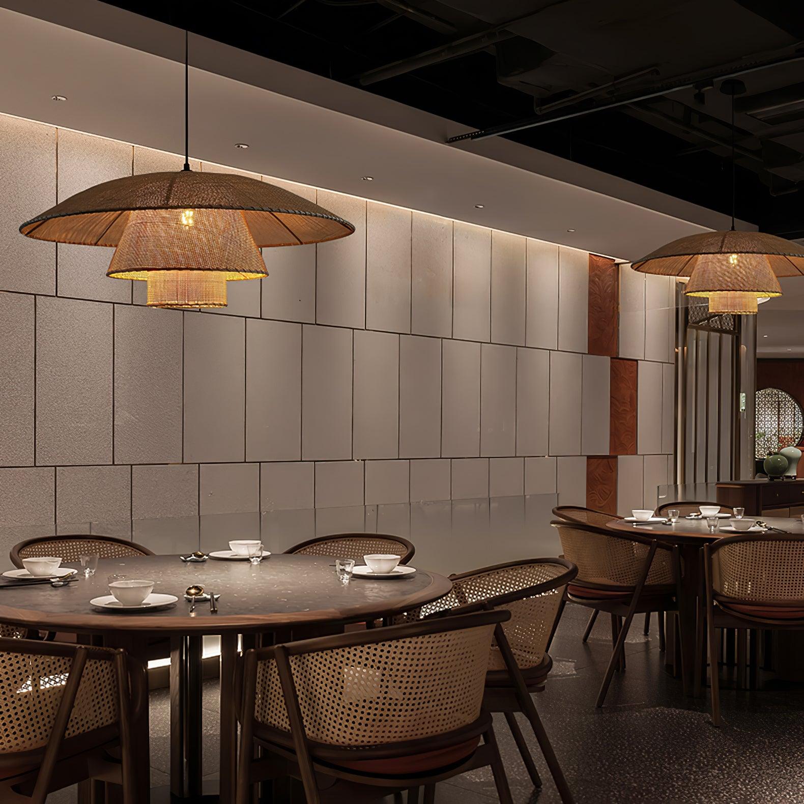 Arixu Rattan Vintage Pendant Lamp-Neutral Decor